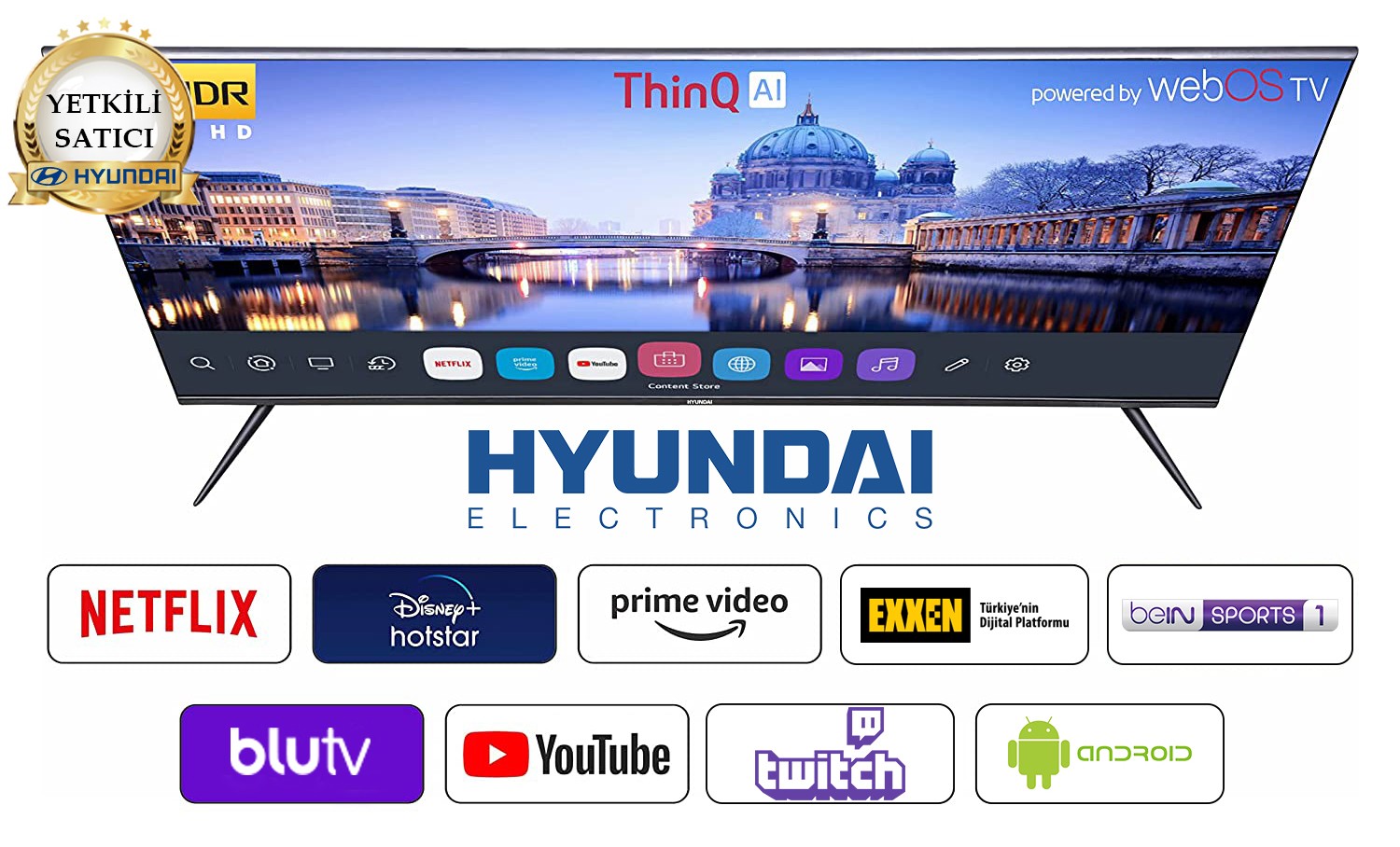 Hyundai 50hyn3205 50'' 127cm Ekran WEBOS 4K Ultra HD Uydu Alıcılı Wifi Smart D-Led TV