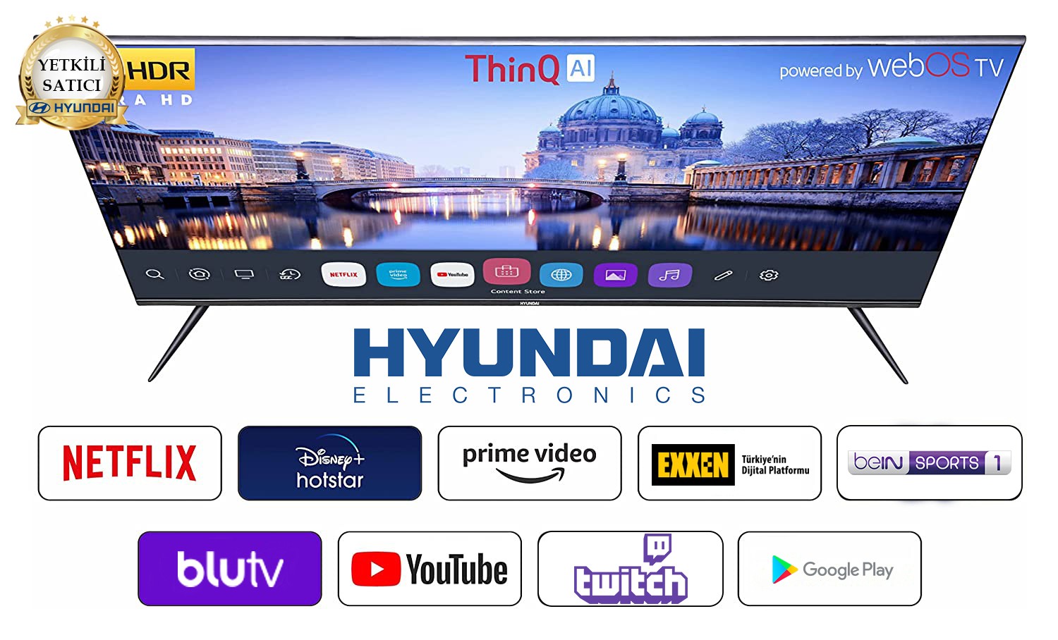 Hyundai 55hyn3205 55'' 139cm Ekran WEBOS 4K Ultra HD Uydu Alıcılı Wifi Smart D-Led TV