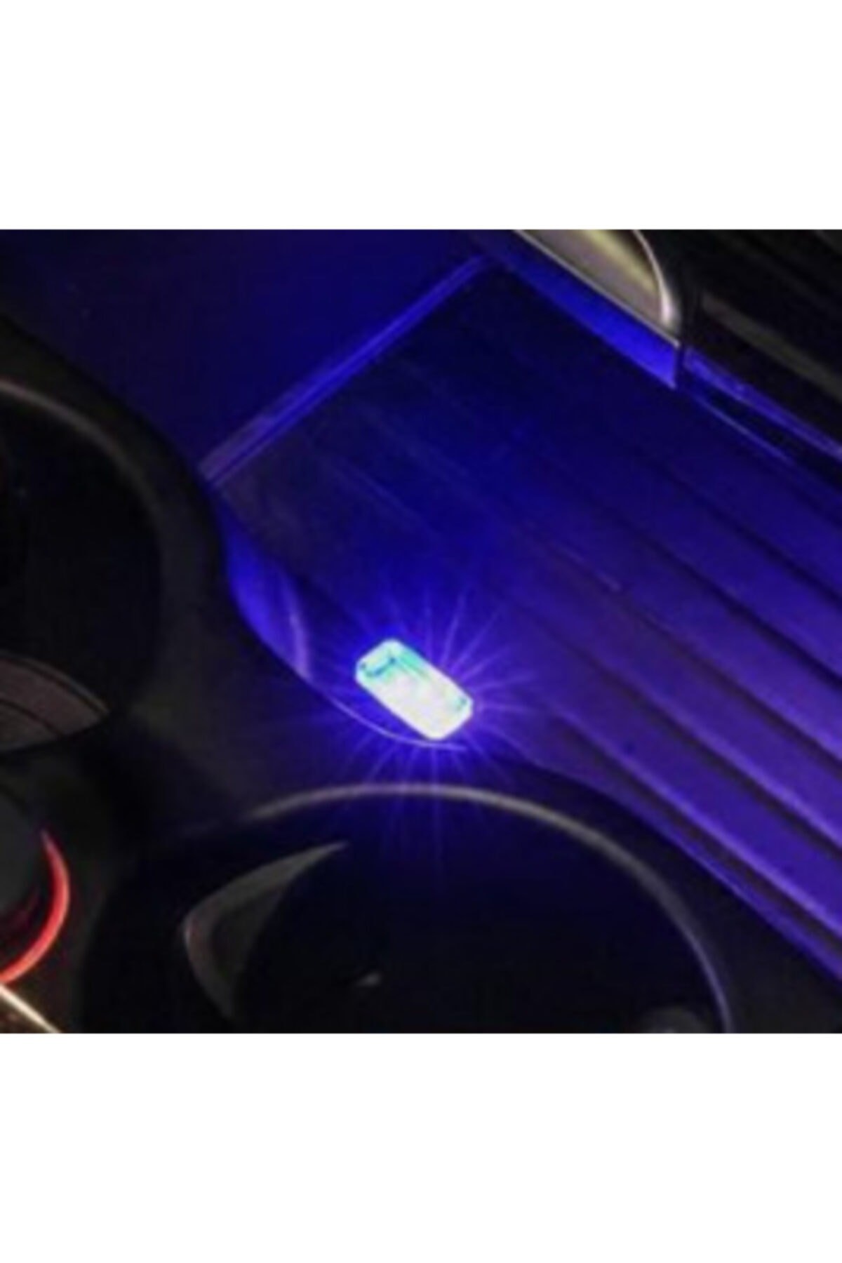 Araba Araç Usb Led Ambiyans Işığı Işık Mavi