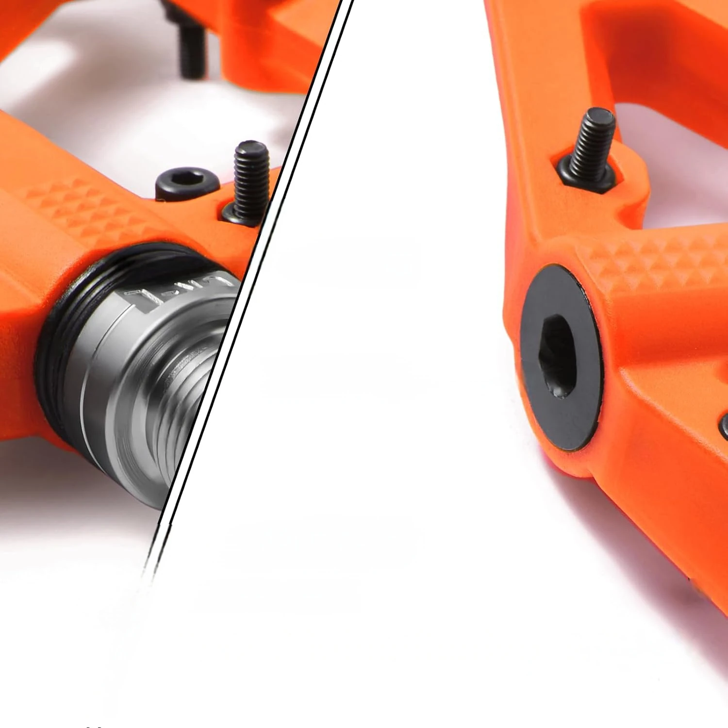 Rulmanlı, Kaymaz, Geniş Bisiklet Platform Pedalı 8 Çivili Plastik Pedal Bisiklet Yedek Parça