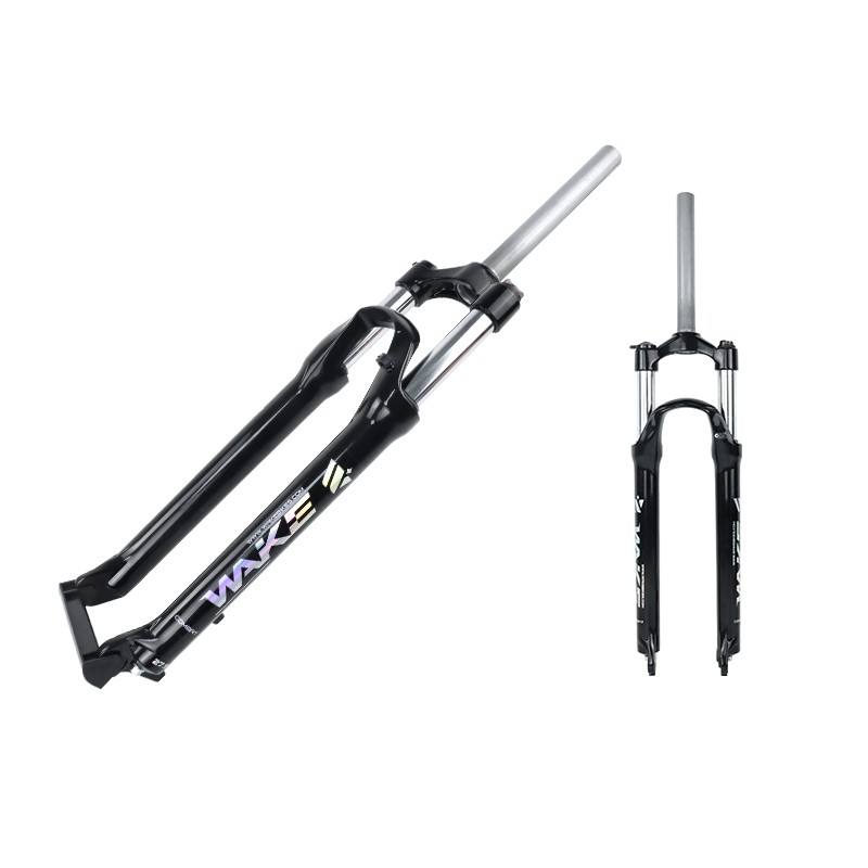 Bisiklet Kilitlenebilir Ön Maşa 27.5 Jant Çatal 110mm Disk Fren Kilitlenebilir 1-1/8 QR Siyah
