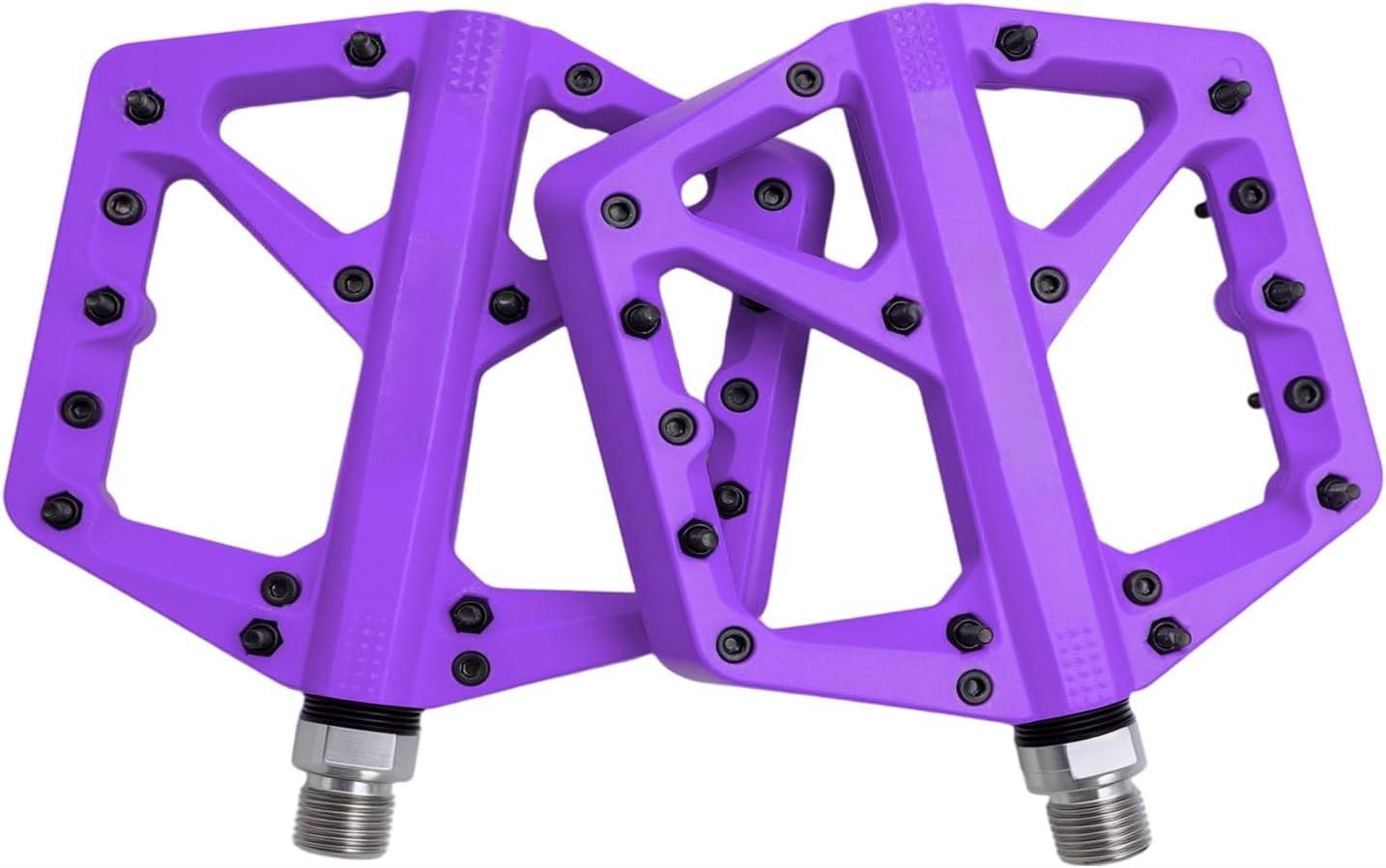 Rulmanlı, Kaymaz, Geniş Bisiklet Platform Pedalı 8 Çivili Plastik Pedal Bisiklet Yedek Parça