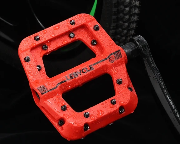 Rulmanlı, Kaymaz, Geniş Bisiklet Platform Pedalı 8 Çivili Plastik Pedal Bisiklet Yedek Parça