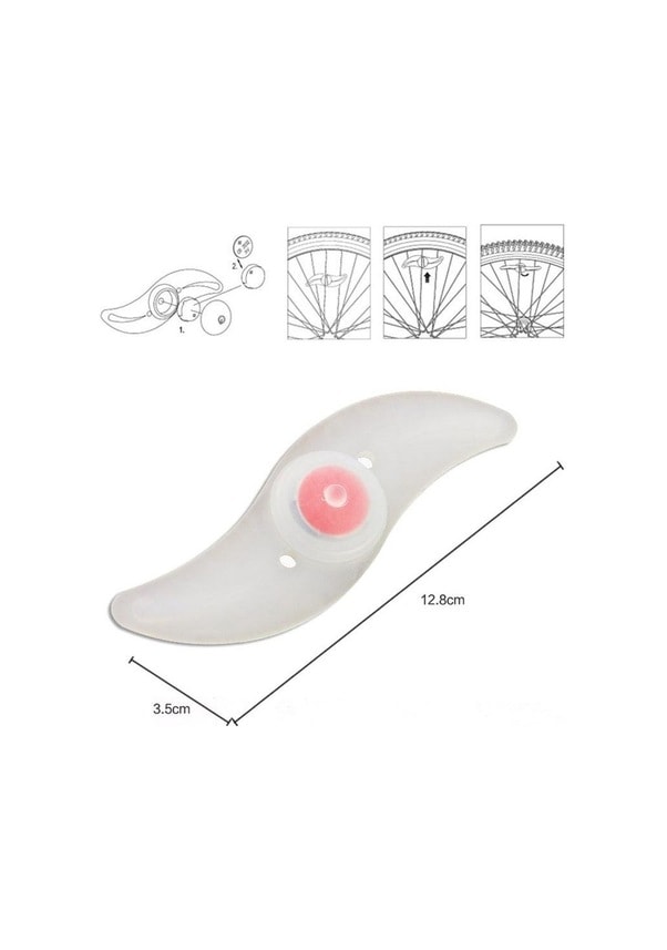 Bisiklet İçin Led Lastik Jant Işıkları Işık Pil Ile Çalışır (1 Adet)