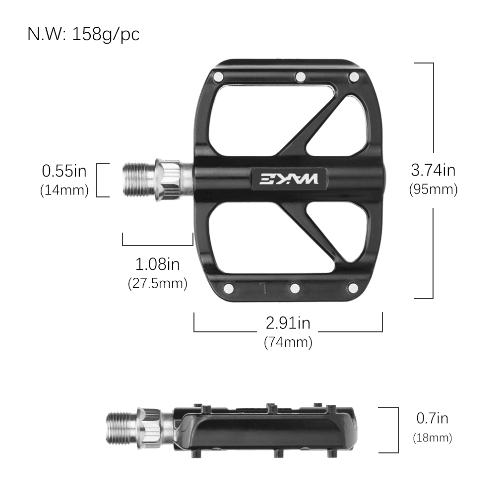Wake Alüminyum Platform Bisiklet Pedalı Pedal Bisiklet Aksesuarı Parça