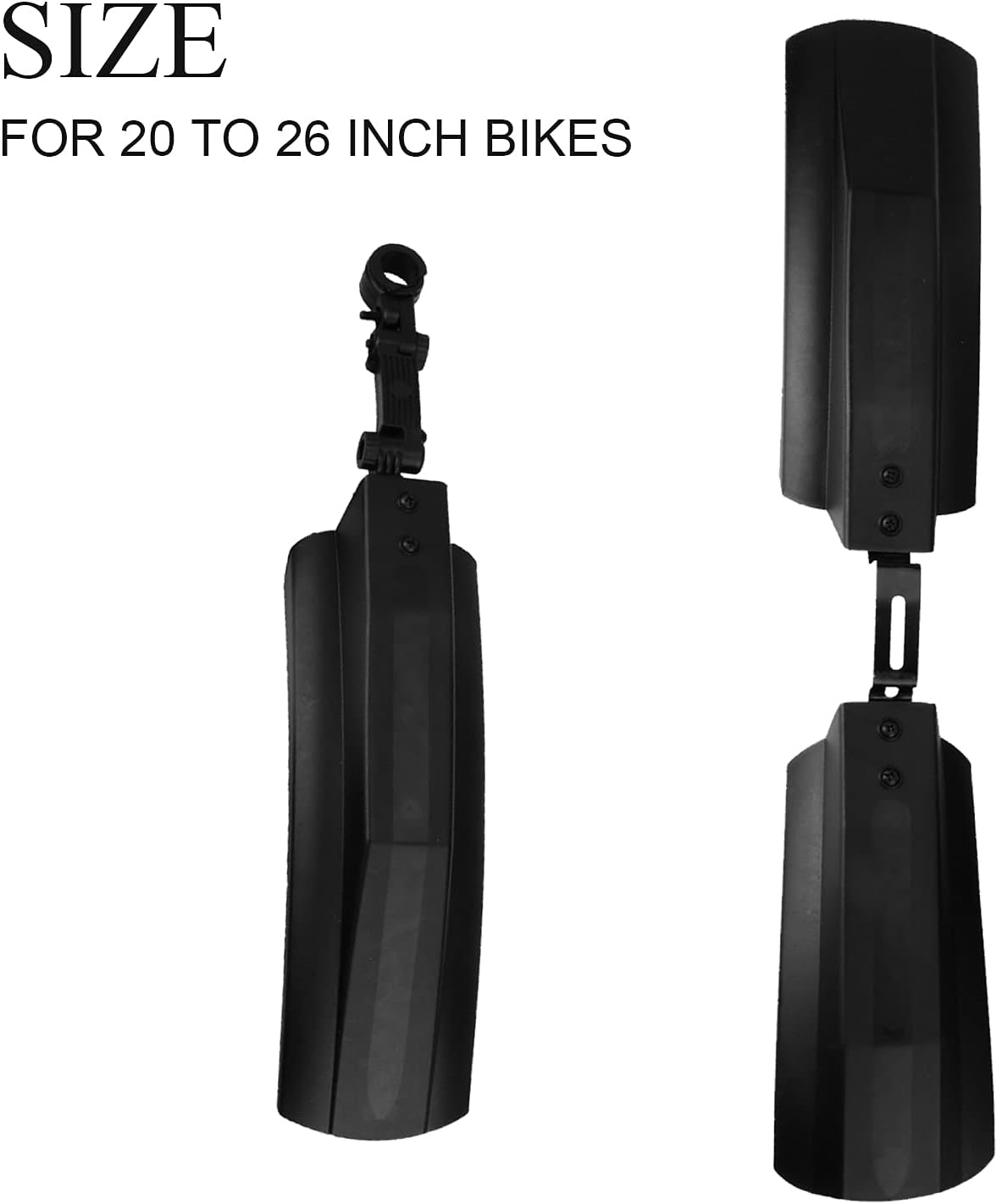 Plastik Ön Arka Bisiklet Geniş Çamurluk Seti 20-29 Jant E-bike / Fat Bike / Bisiklet Uyumlu