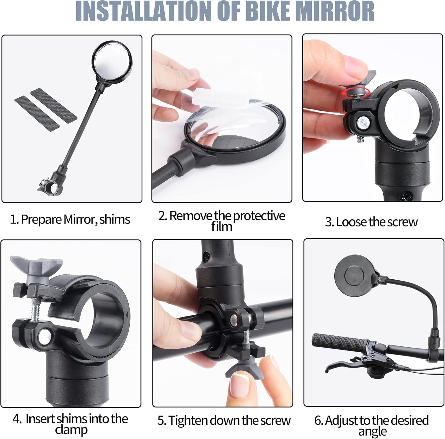 Bisiklet - Scooter Gidon Aynası - Dikiz Aynası Bisiklet Aksesuarı Bisiklet Ayna Scooter Ayna