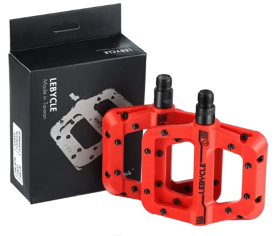 Rulmanlı, Kaymaz, Geniş Bisiklet Platform Pedalı 8 Çivili Plastik Pedal Bisiklet Yedek Parça