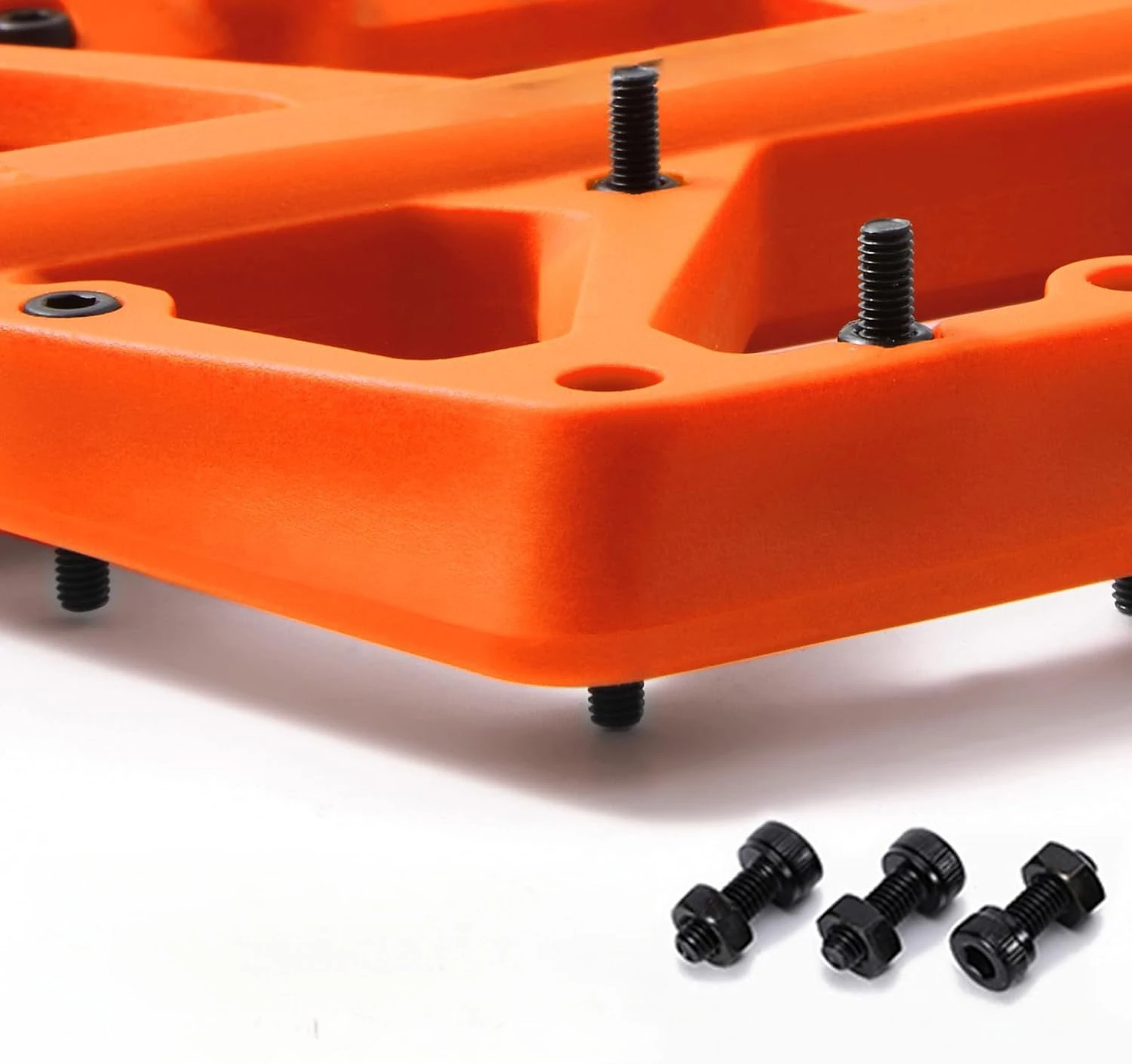 Rulmanlı, Kaymaz, Geniş Bisiklet Platform Pedalı 8 Çivili Plastik Pedal Bisiklet Yedek Parça