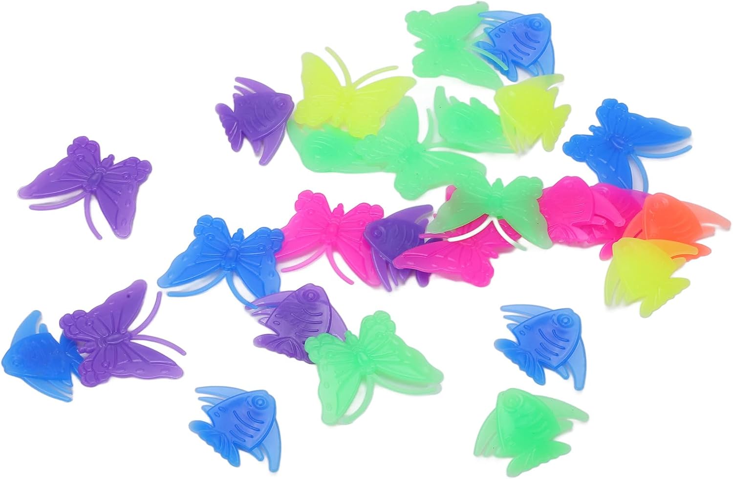 Bisiklet Jant Süsü 26 Adet Süs Jant Için Geçirmeli Bisiklet Aksesuarı (Bisiklet Süsü) Kelebek/Balık