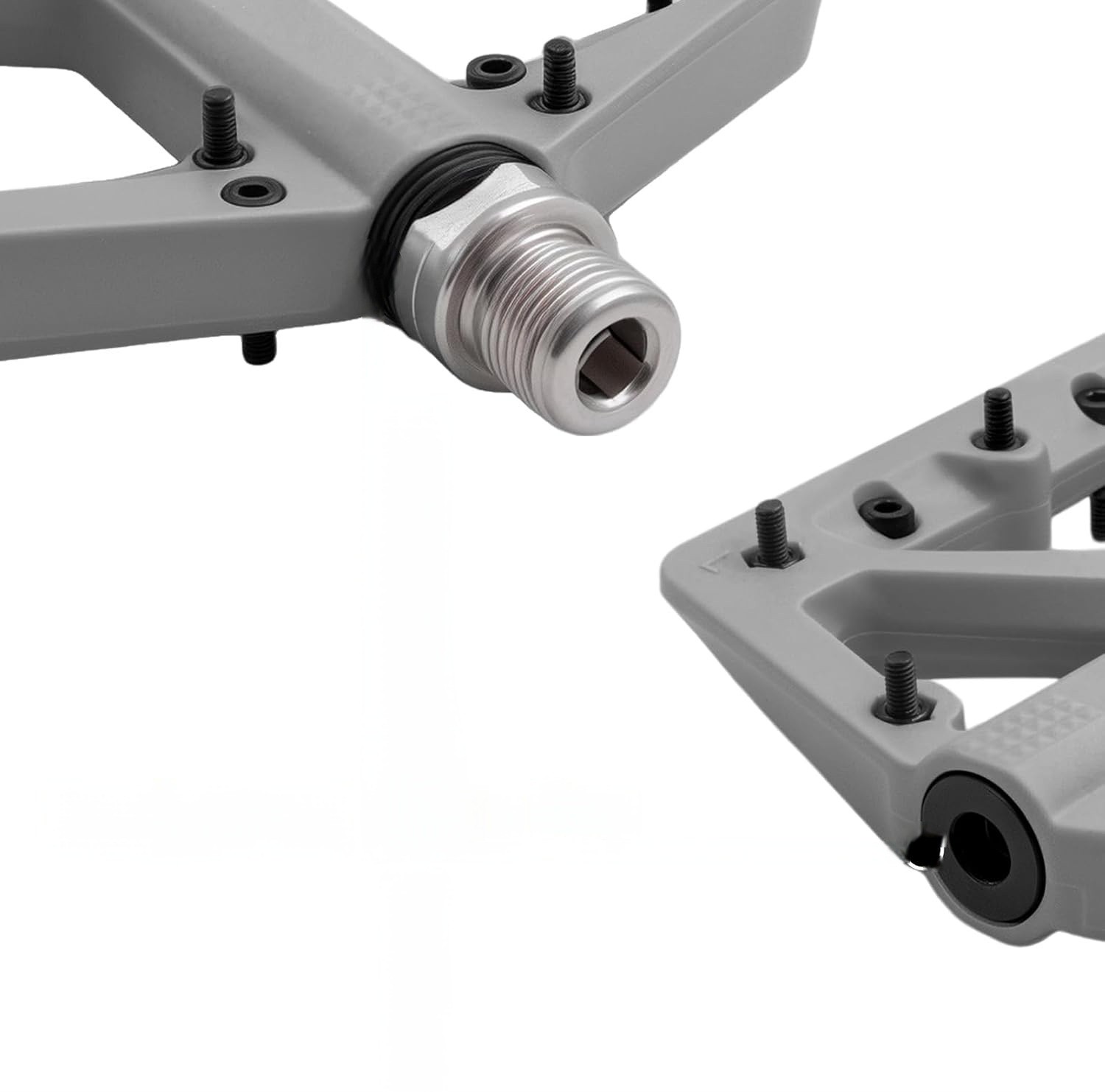Rulmanlı, Kaymaz, Geniş Bisiklet Platform Pedalı 8 Çivili Plastik Pedal Bisiklet Yedek Parça