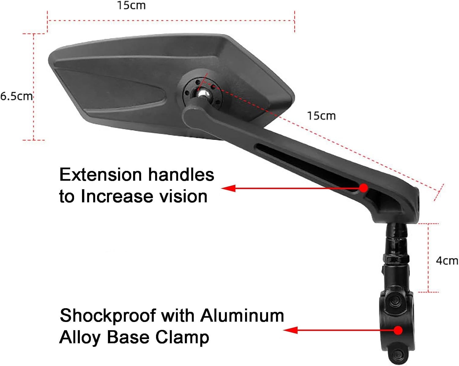 Bisiklet - Scooter Gidon Aynası - Dikiz Aynası Bisiklet Aksesuarı Bisiklet Ayna Scooter Ayna