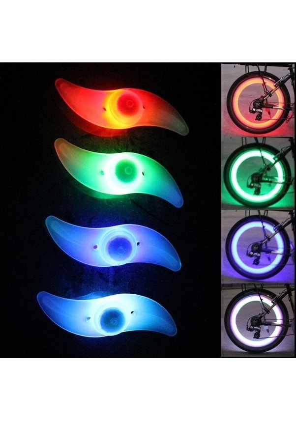 Bisiklet İçin Led Lastik Jant Işıkları Işık Pil Ile Çalışır (1 Adet)
