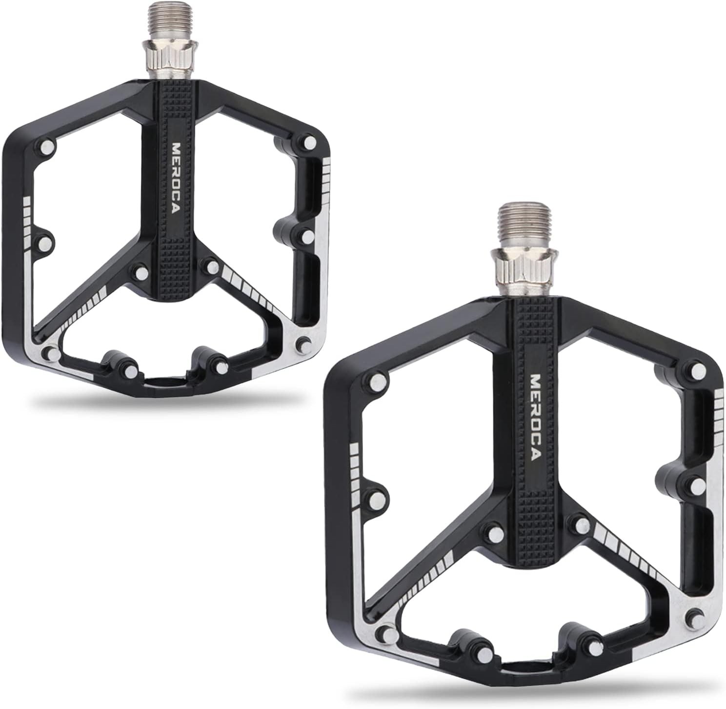 Meroca Rulmanlı Alüminyum Platform Bisiklet Pedalı Siyah Pedal Bisiklet Aksesuarı Parça