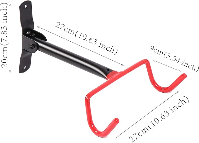  Bisiklet Duvar Askısı Kırmızı Askı Aparatı Aleti Yatay 25 Kg