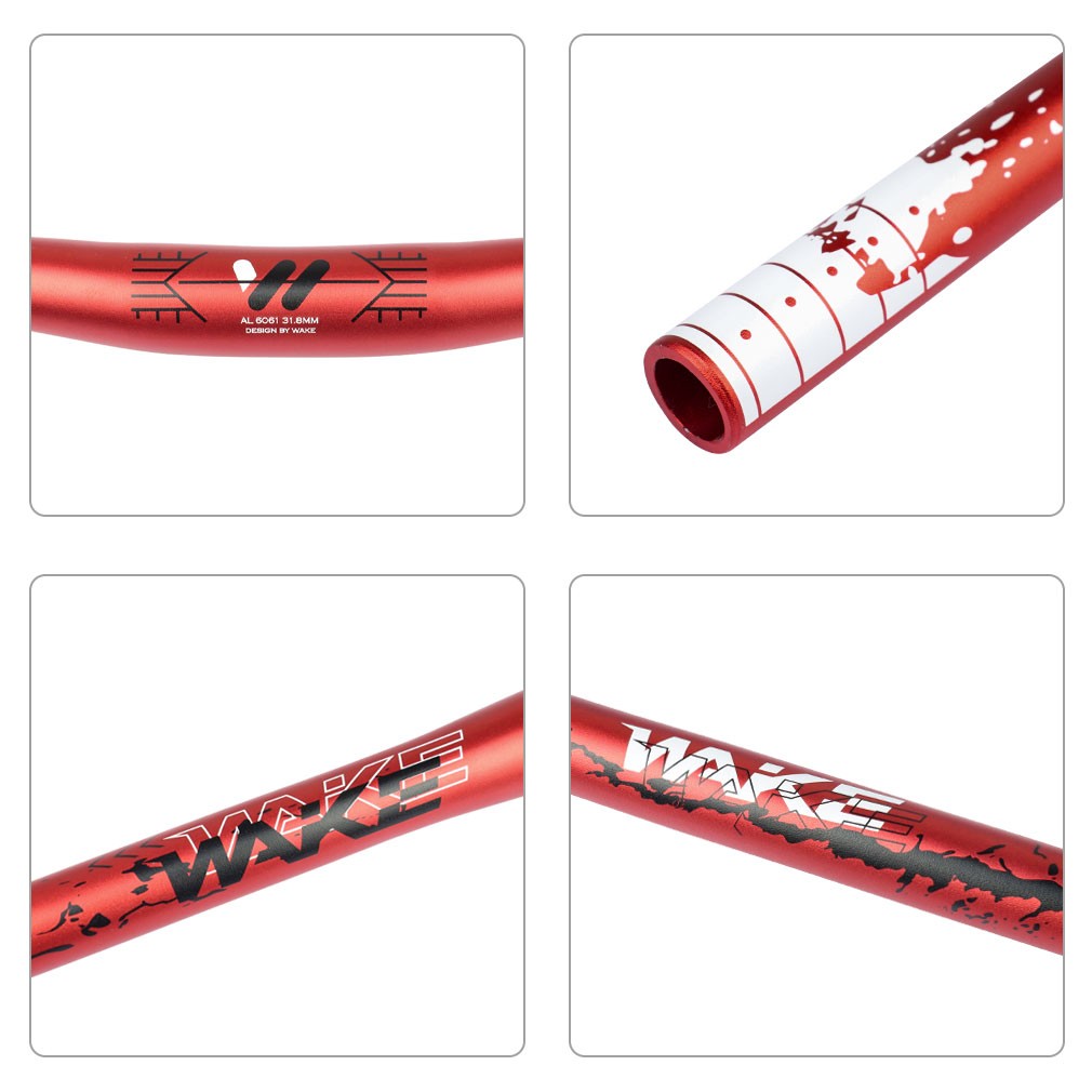 Wake Bisiklet Alüminyum Gidon 780mm 31,8mm Bisiklet Direksiyon Yedek Parça Aksesuarı