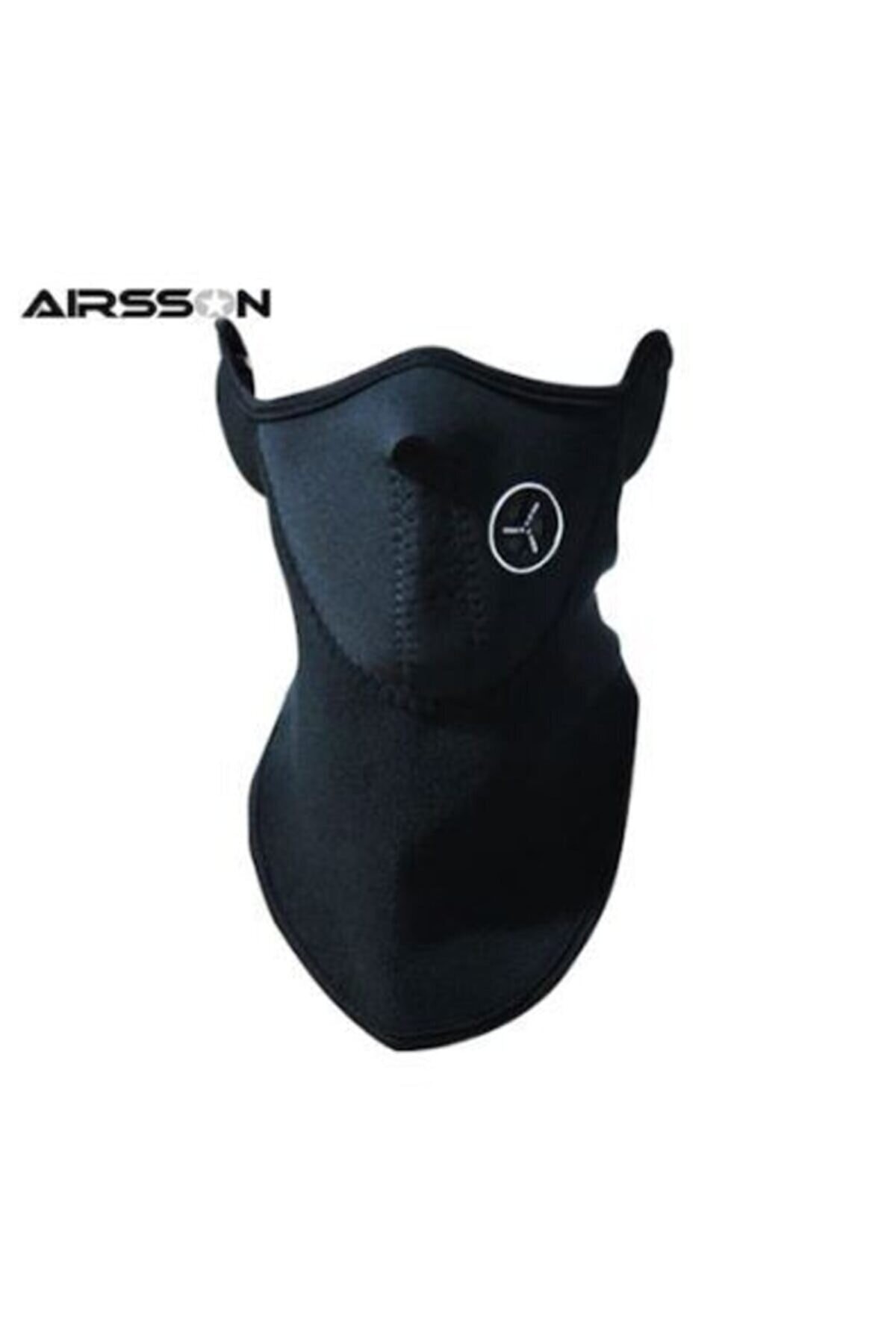 Bisiklet-Motor-Scooter Rüzgar Geçirmez Polar Boyunluk Maske Siyah