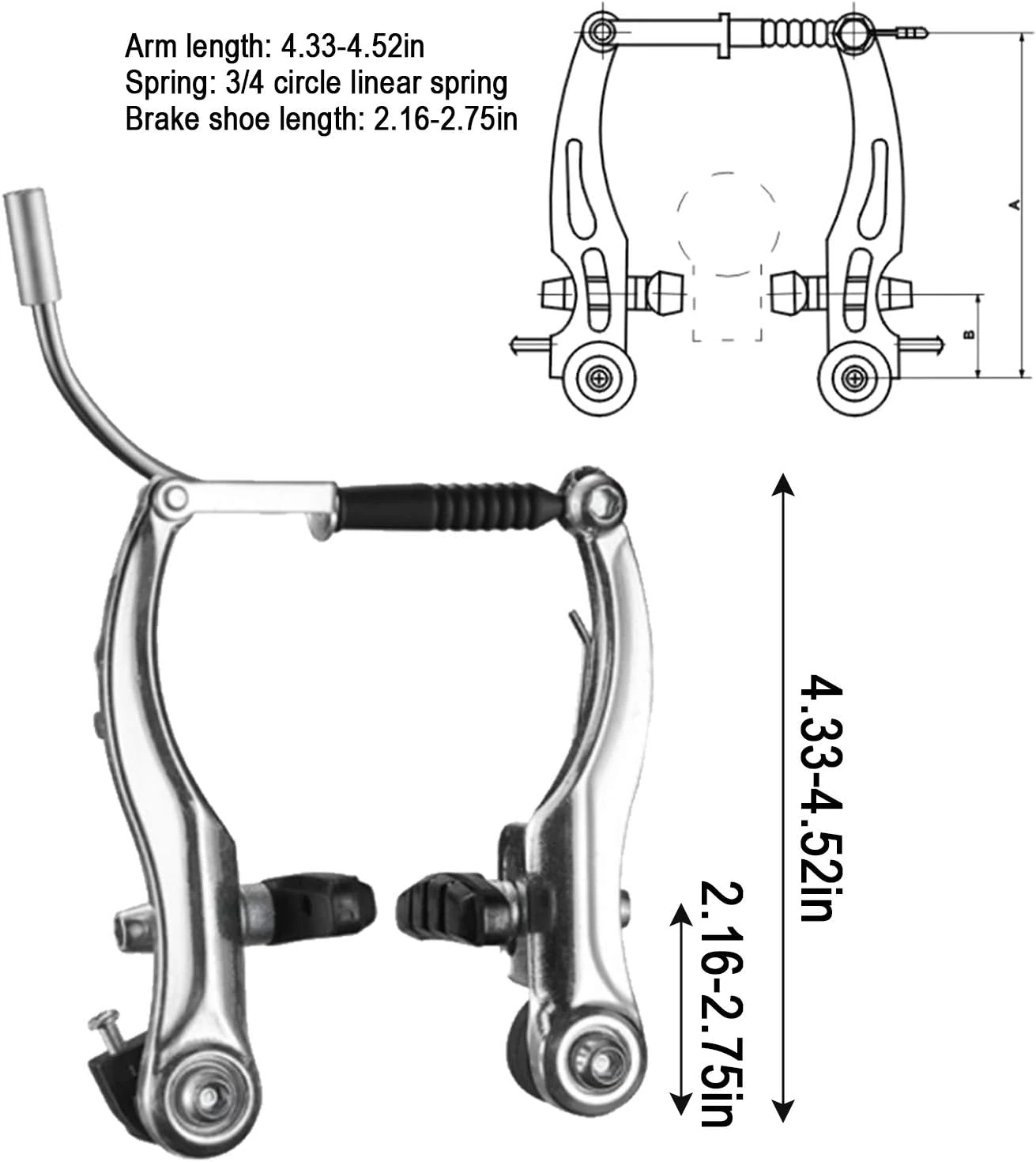 Saiguan Alüminyum Bisiklet V Brake Fren Seti Takımı Herşey Dahil V Fren Takımı