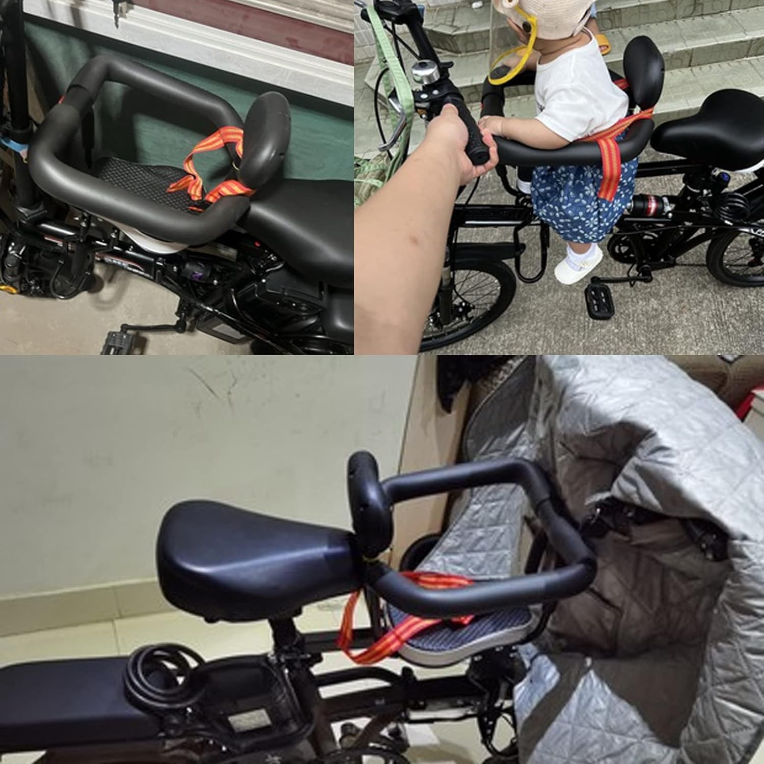 Elektrikli Bisiklet İçin Çocuk Ön Taşıyıcı E-Bike Rks-Skyjet Kadro Bağlantılı 