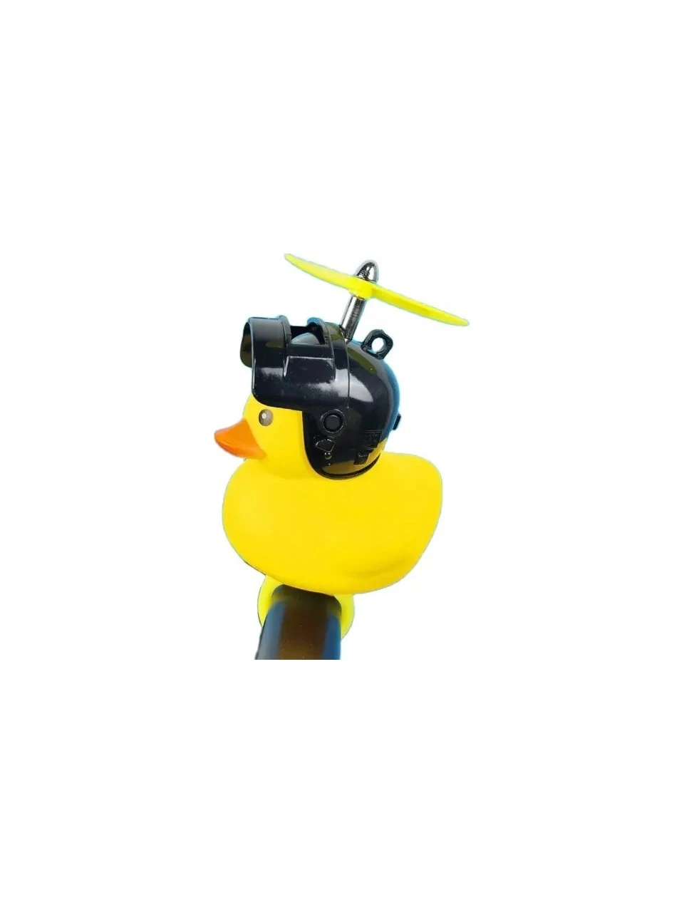 Sevimli Pervaneli Kasklı Sarı Ördek Yapışkanlı Araba Bisiklet Motosiklet Aksesuarı 