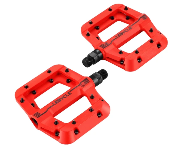 Rulmanlı, Kaymaz, Geniş Bisiklet Platform Pedalı 8 Çivili Plastik Pedal Bisiklet Yedek Parça