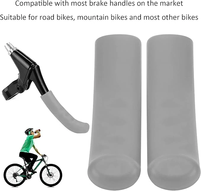 Bisiklet - Scooter Fren Kolu Koruyucu Tüm Bisikletlerle Uyumlu Bisiklet Fren Kol Koruma Gri