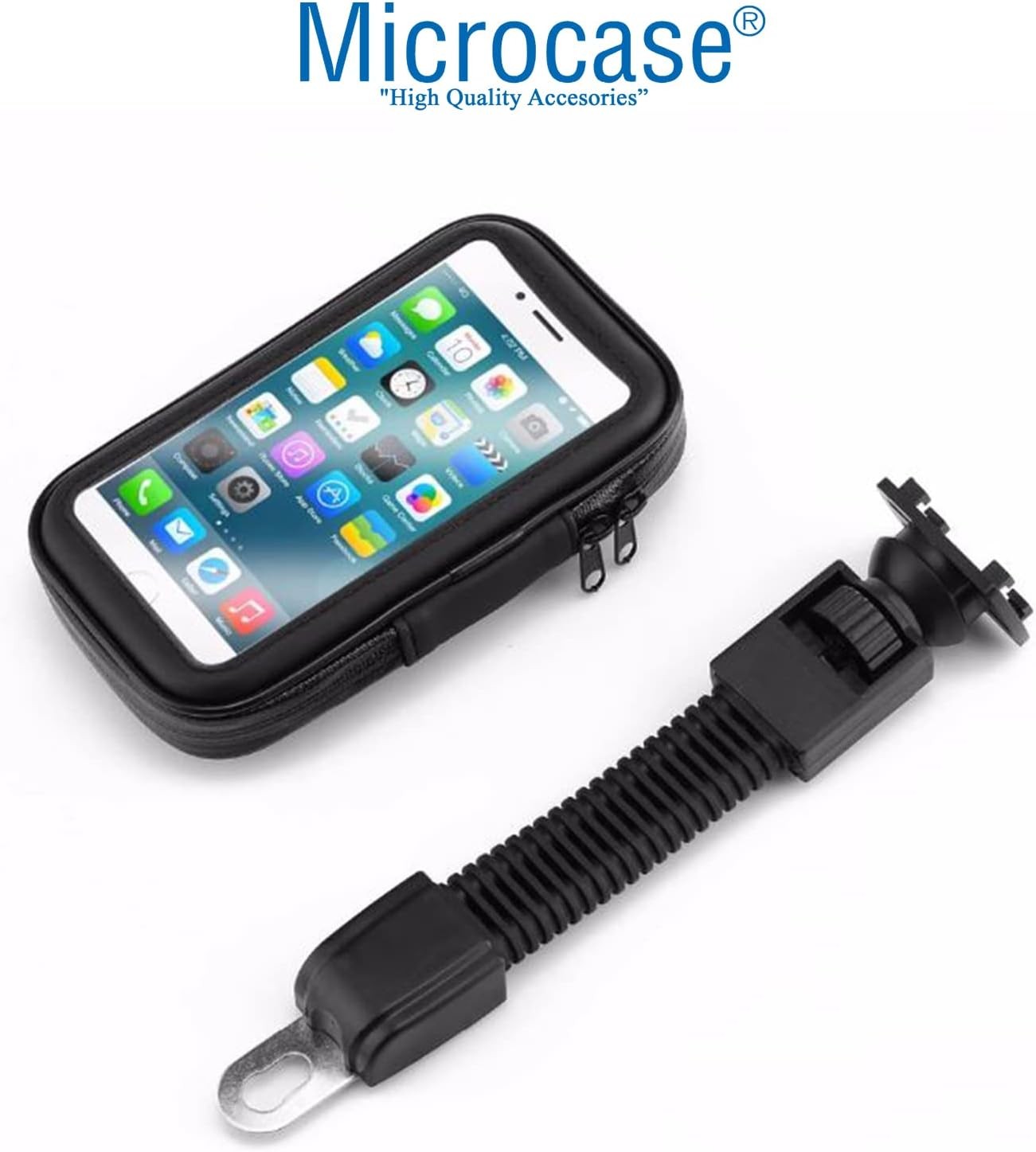 Motosiklet Bisiklet Telefon Tutucu Ayna Bağlantılı Su Geçirmez Kılıf Motor Tutacağı