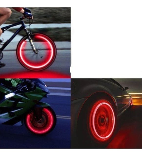 Bisiklet İçin Led Lastik Sibop Jant Işıkları Işık Pil Ile Çalışır Araba Motosiklet Tüm Siboplar