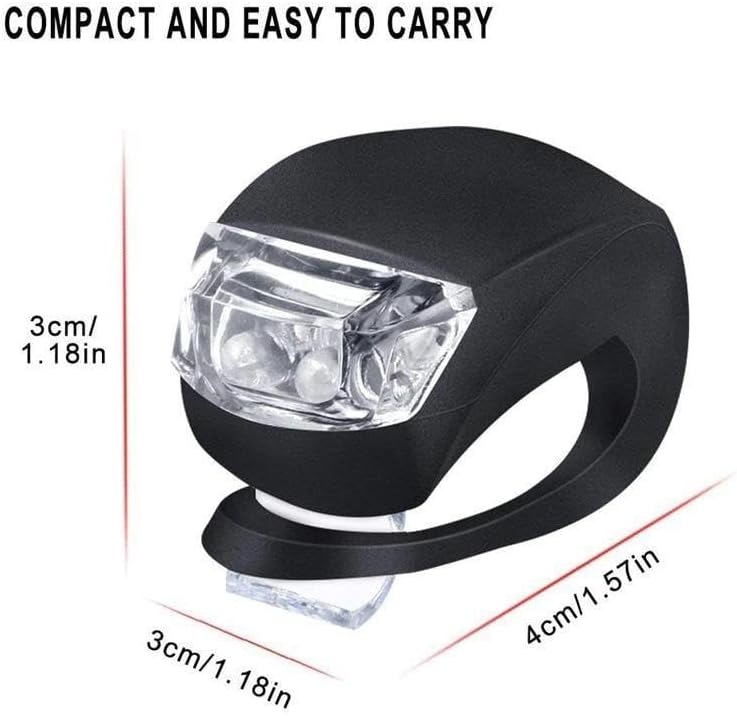 4 Adet Kırmızı Beyaz Mavi Siyah Silikon Led Bisiklet Lambası Fener Stop Işık Aydınlatma (4 Adet)