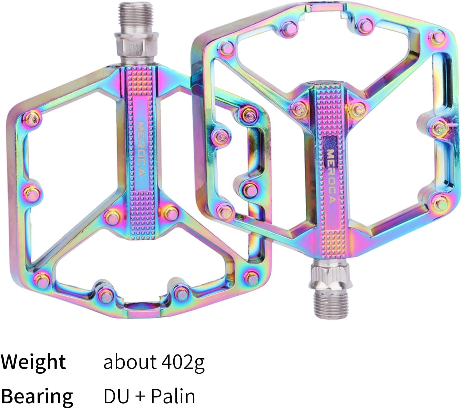 Rulmanlı Alüminyum Platform Bisiklet Pedalı Rainbow Oilslick Pedal Bisiklet Aksesuarı Yedek Parça