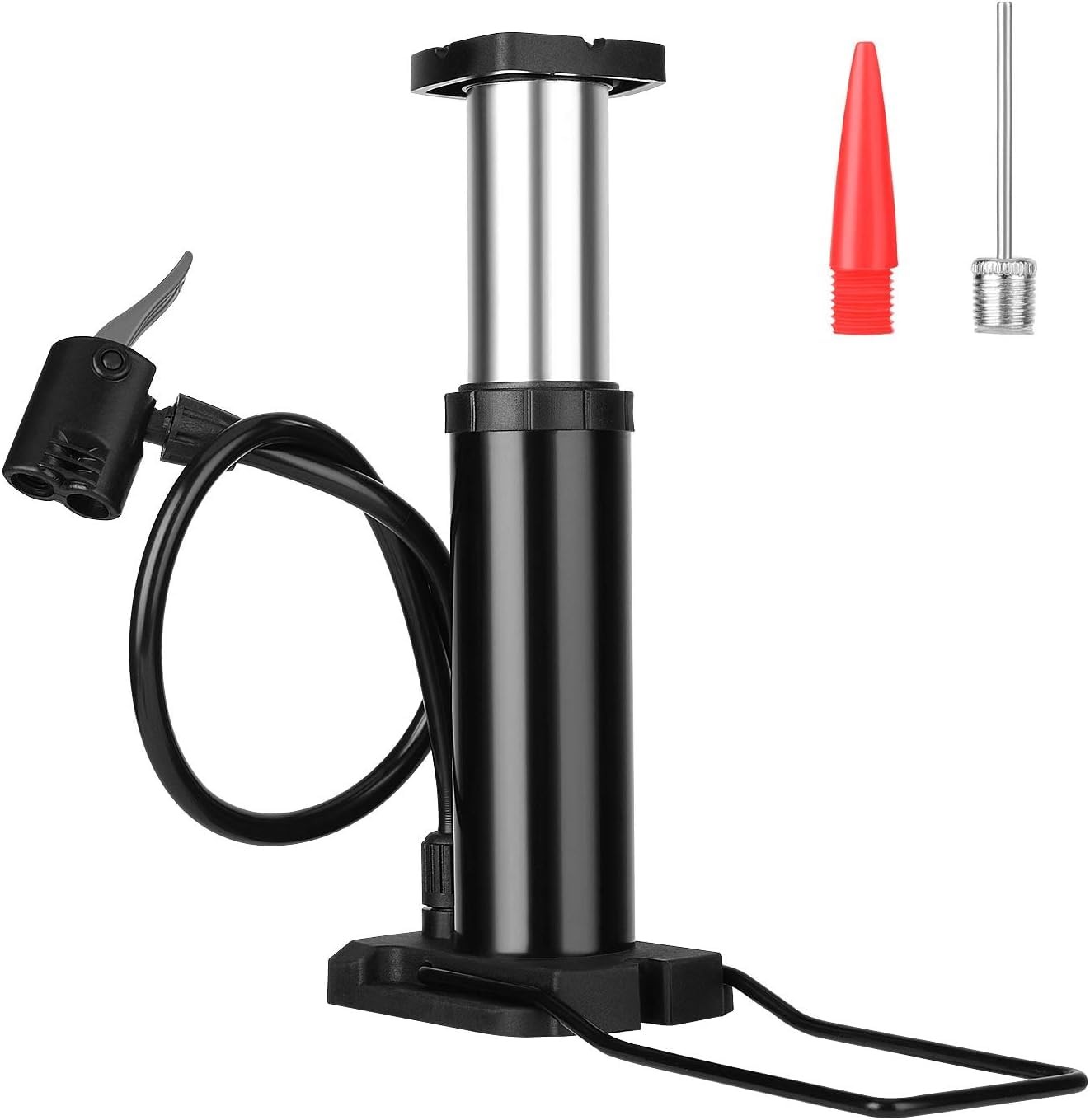 Bisiklet Pompası Bisiklet El Hava Pompası Lastik Pompa Motosiklet Araba ATV Çift Başlıklı +Top