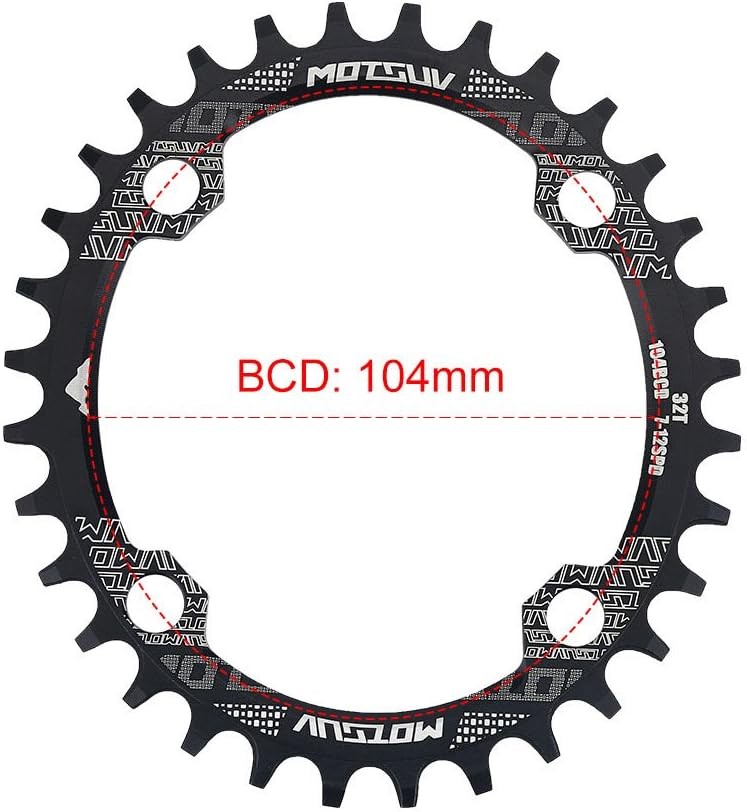 32t 104 Bcd Narrow Wide Çapraz Düz + Bisiklet Ön Dişli Aynakol Dişlisi 32 Diş Uyumlu