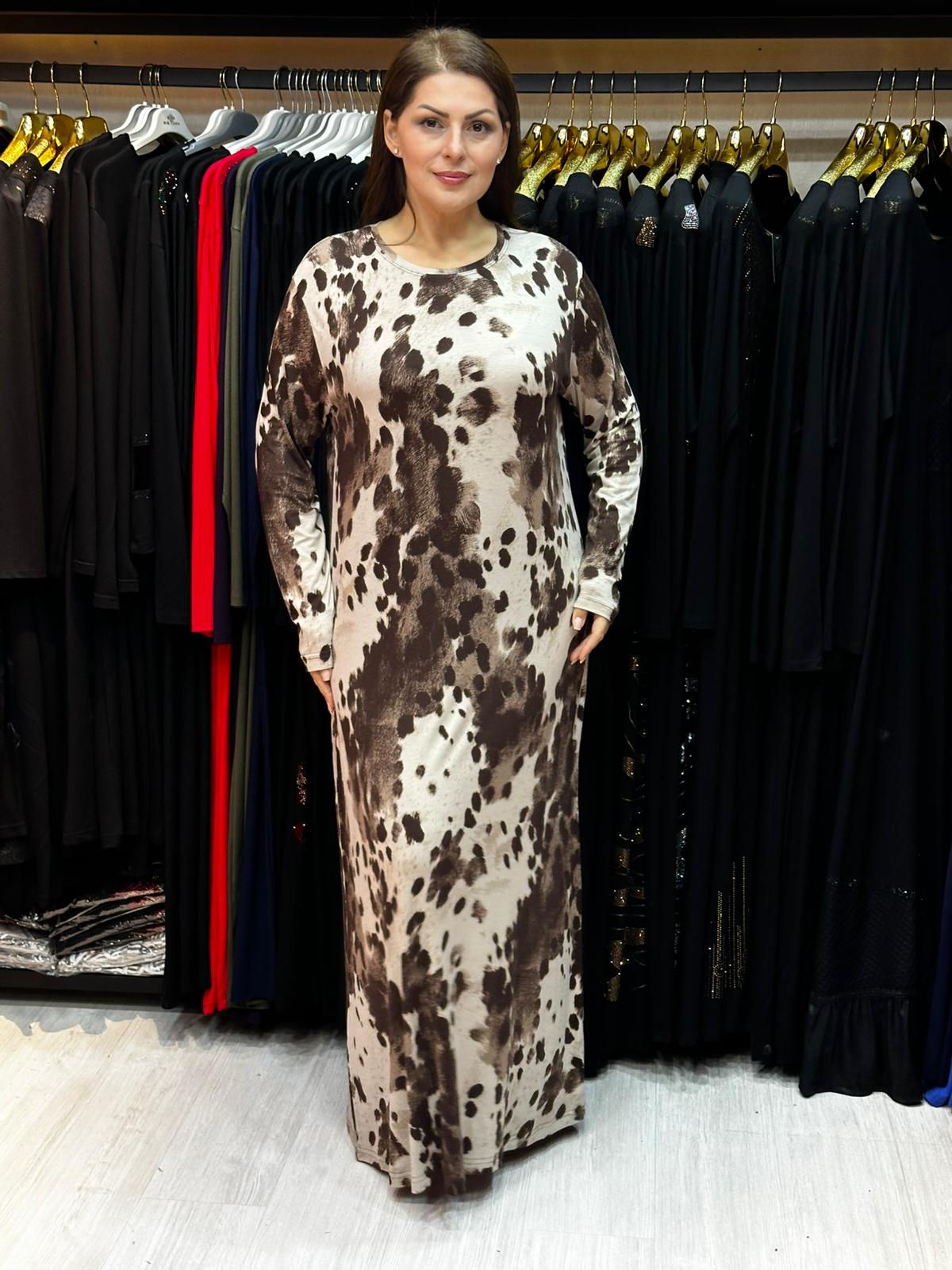 Büyük Beden Desenli Elbise