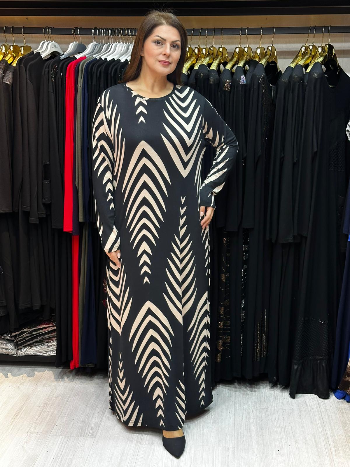 Büyük Beden Desenli Elbise