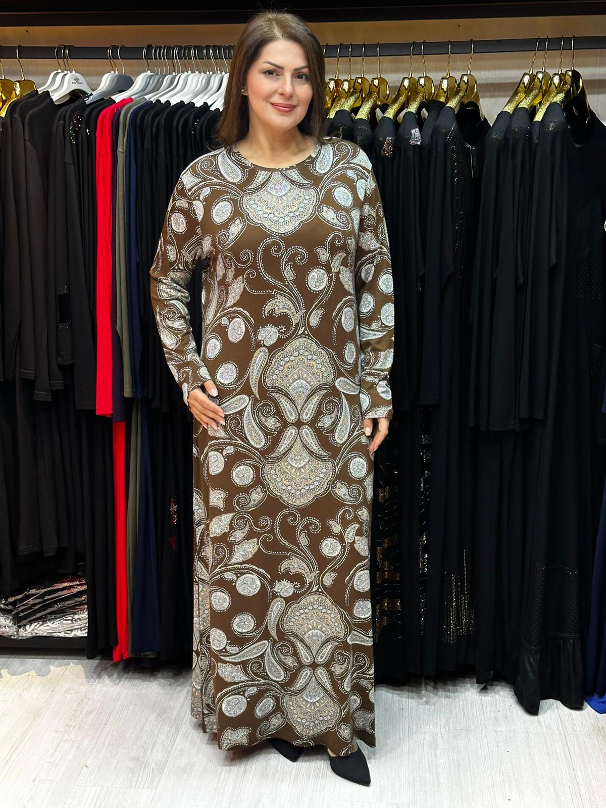 Büyük Beden Desenli Elbise