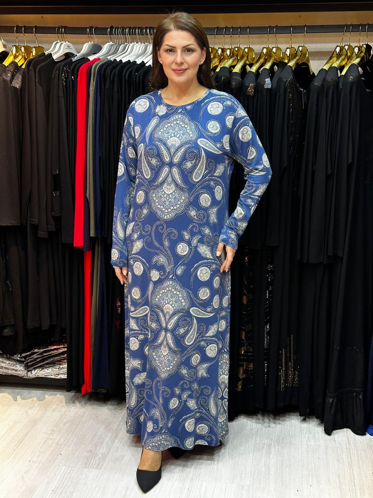 Büyük Beden Desenli Elbise