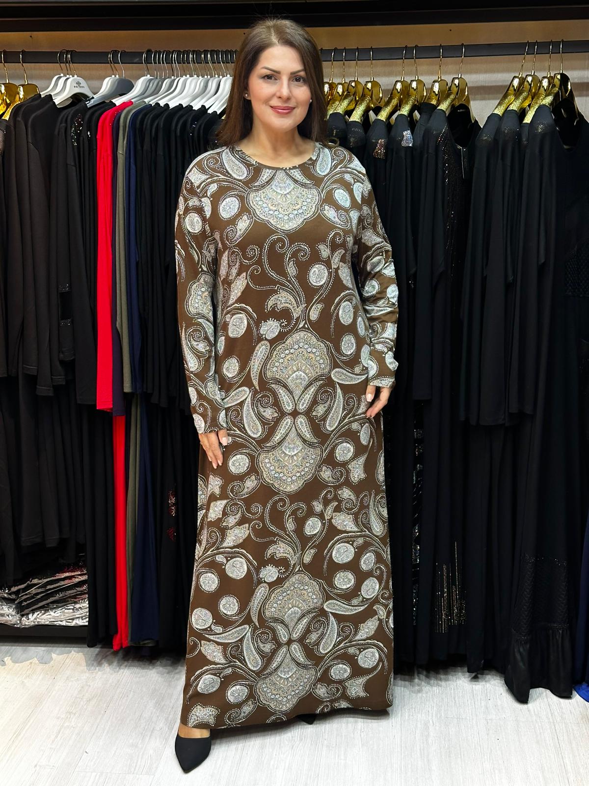 Büyük Beden Desenli Elbise