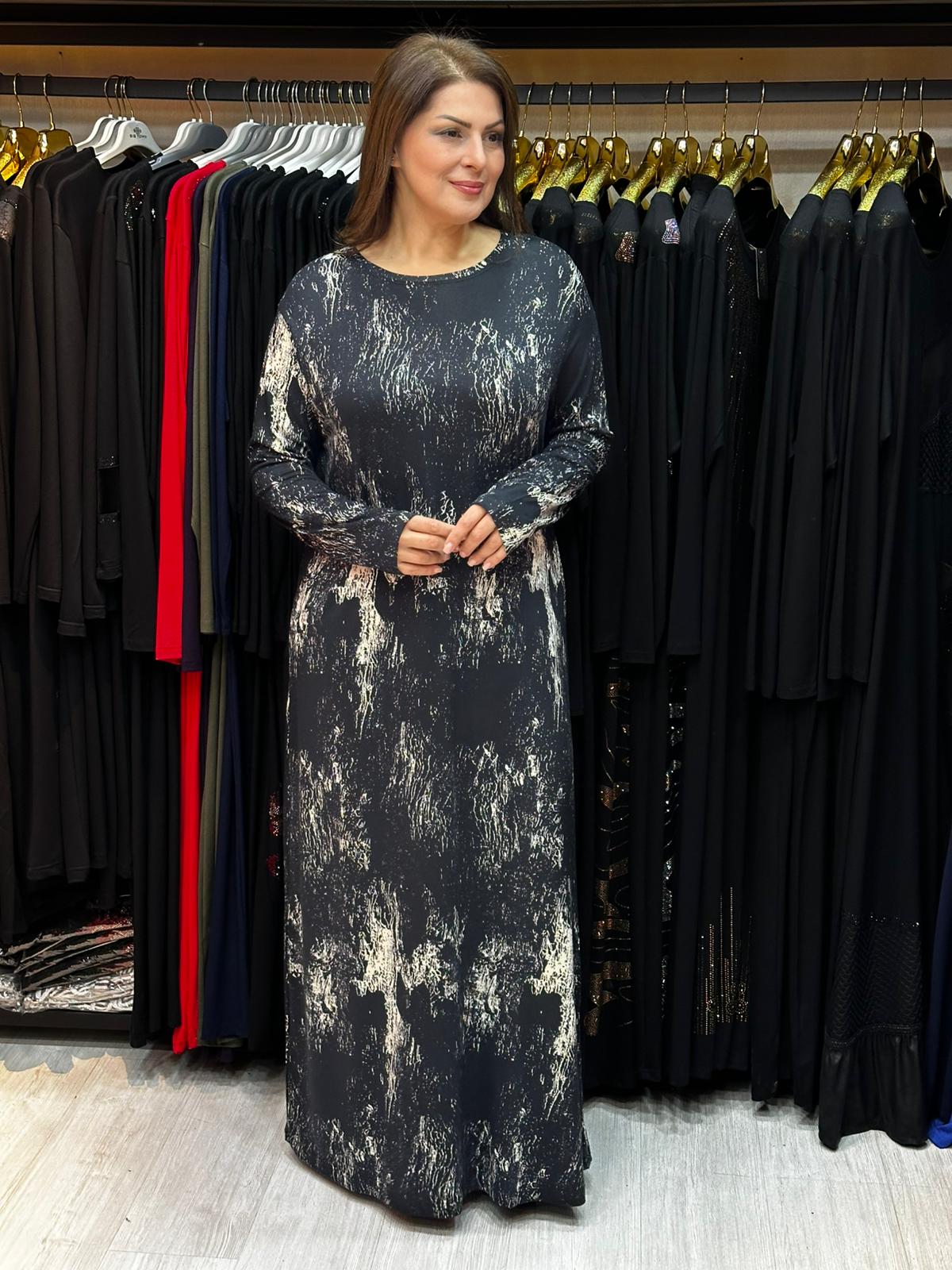 Büyük Beden Desenli Elbise