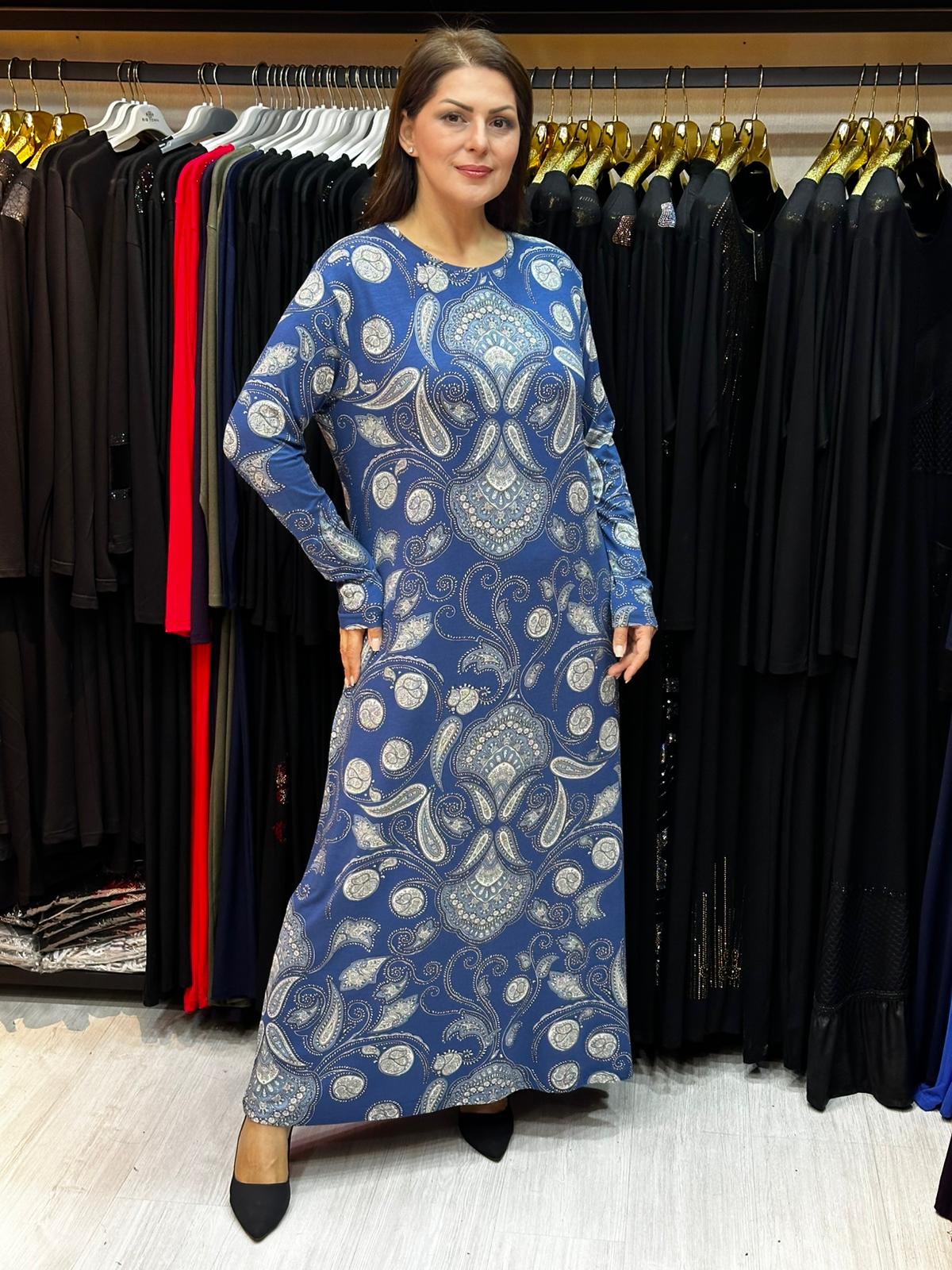 Büyük Beden Desenli Elbise