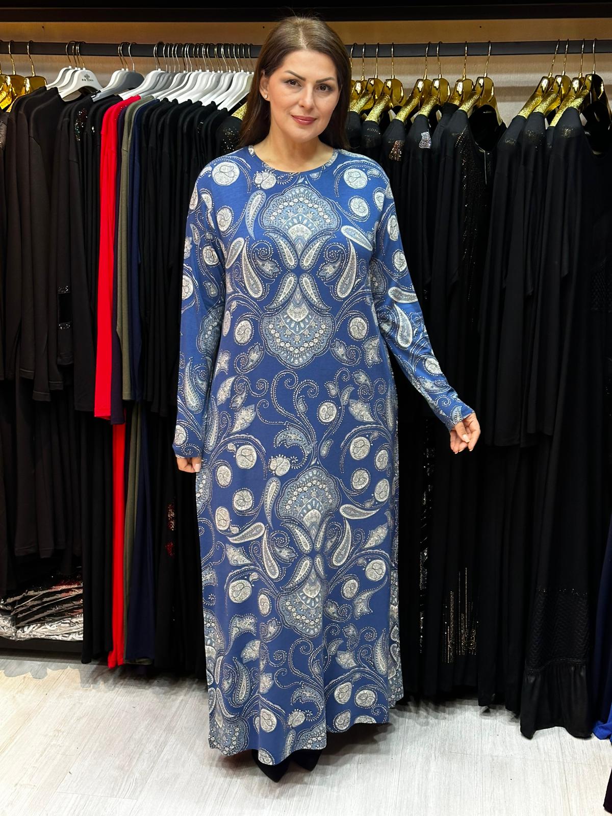 Büyük Beden Desenli Elbise