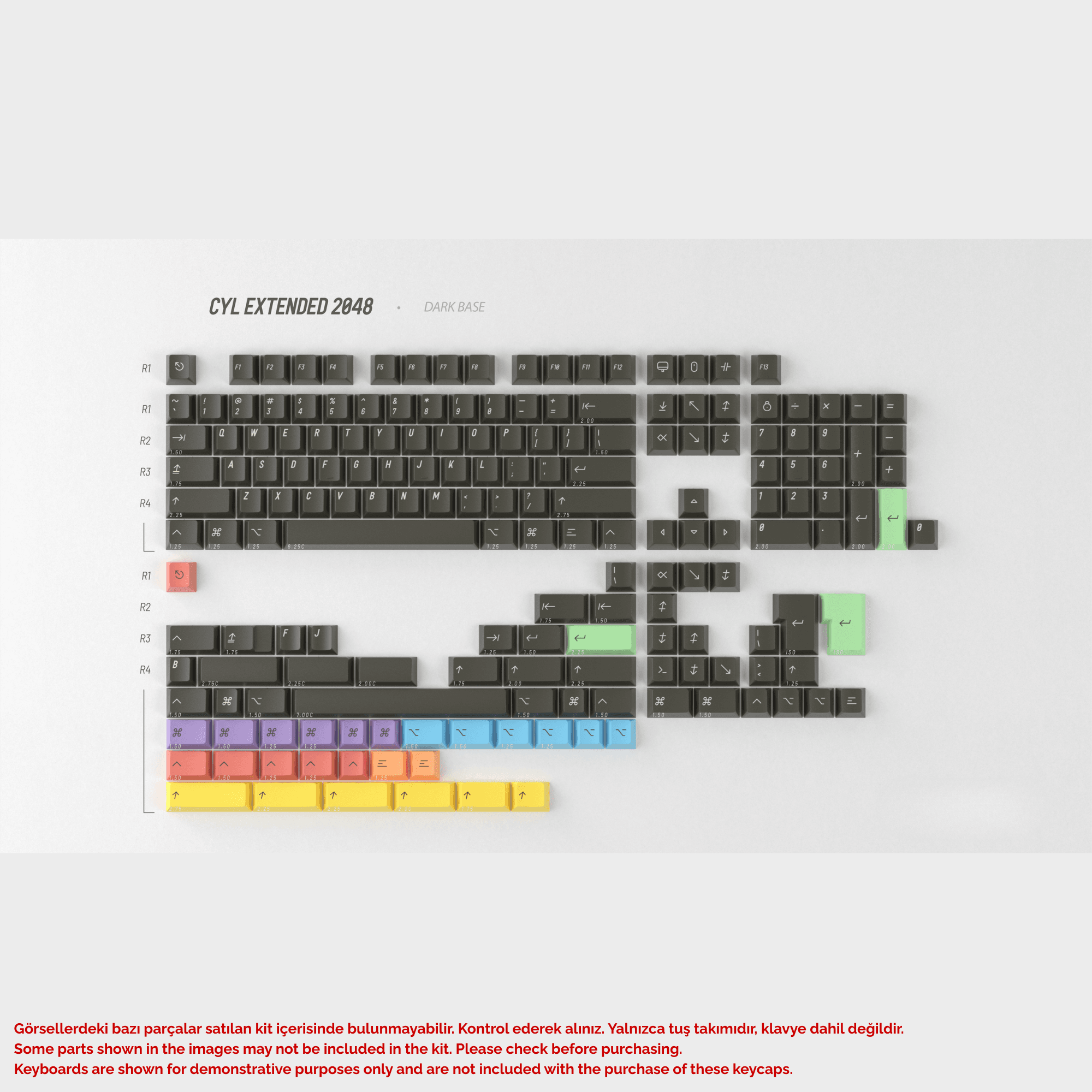 CYL Extended 2048 Keycap Set