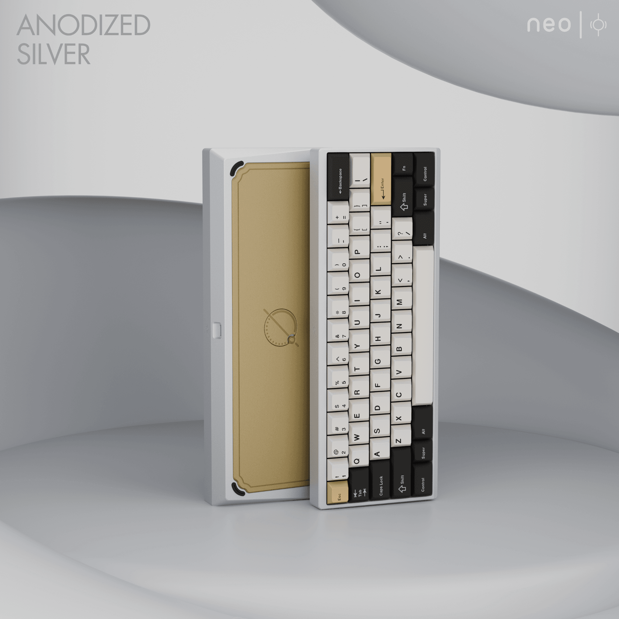 Neo60 Core (Ekstralar - Ön sipariş) - Anodized Silver, Copper Weight, Tri-mode Hotswap PCB, ALU Plate