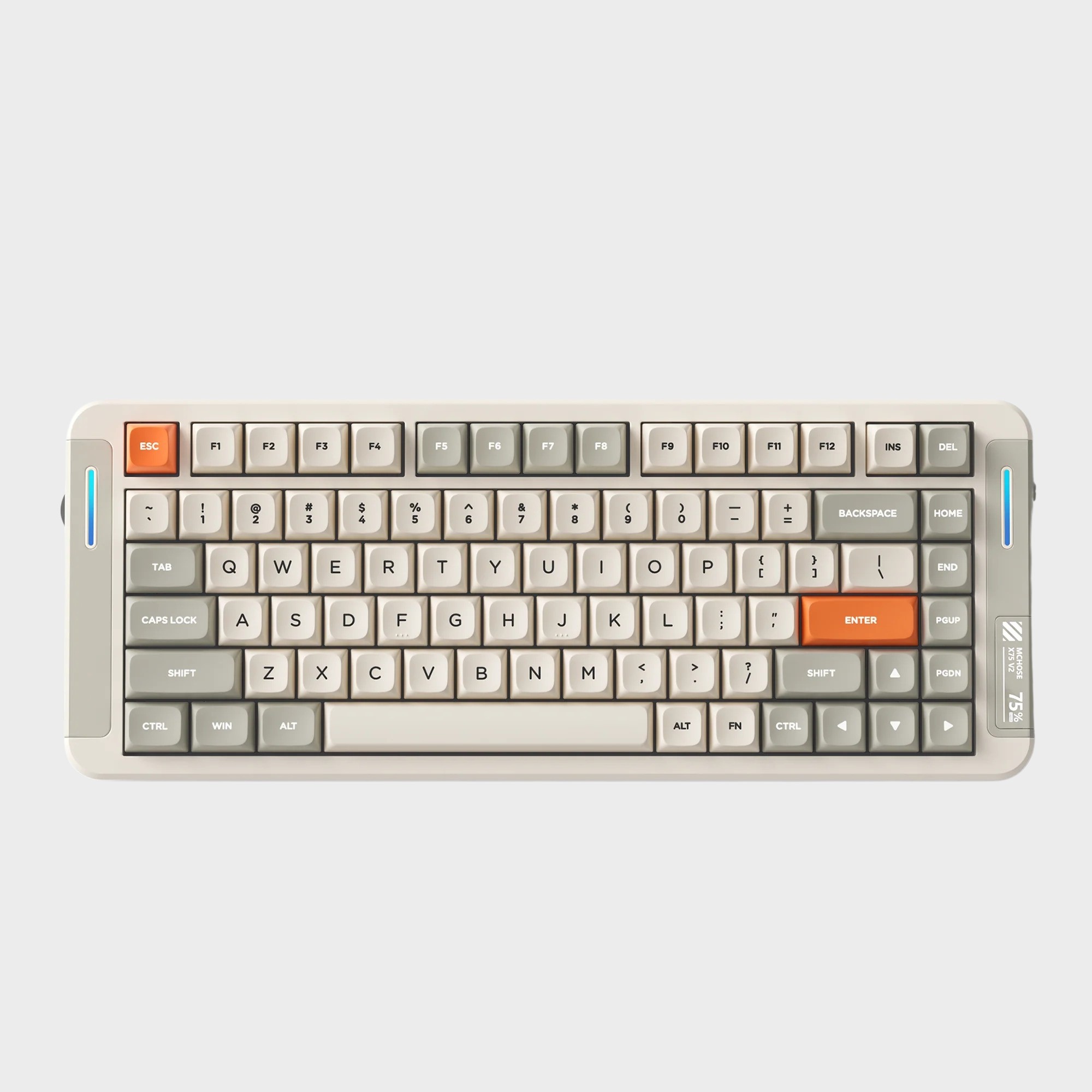MCHOSE X75 V2 Mekanik Klavye - Retro Beyazı / Hyacinth Switch