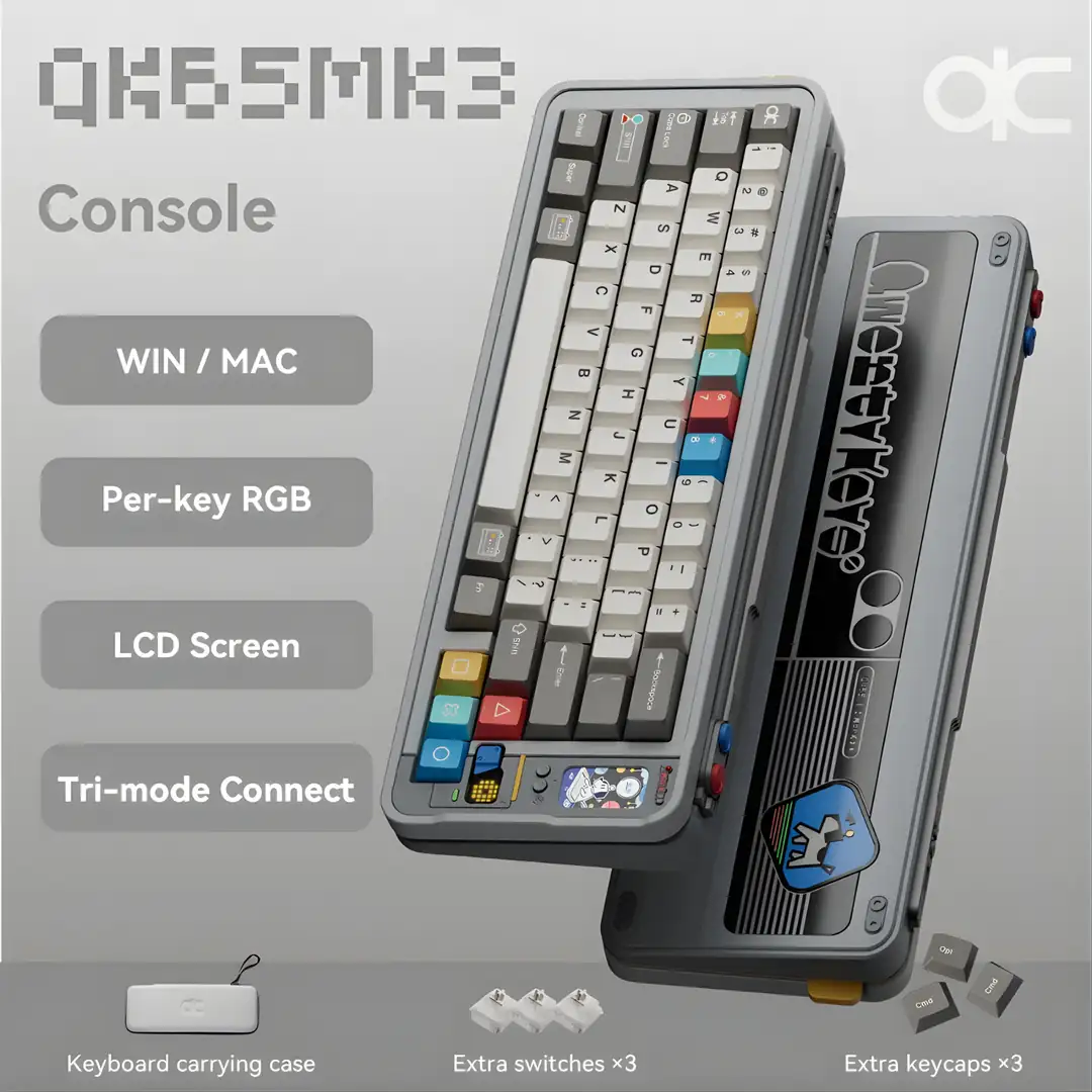 QK65 MK3 カスタムキーボード QK65 MK3 Prebuilt Mekanik Klavye | Qwertykeys 65% Alüminyum