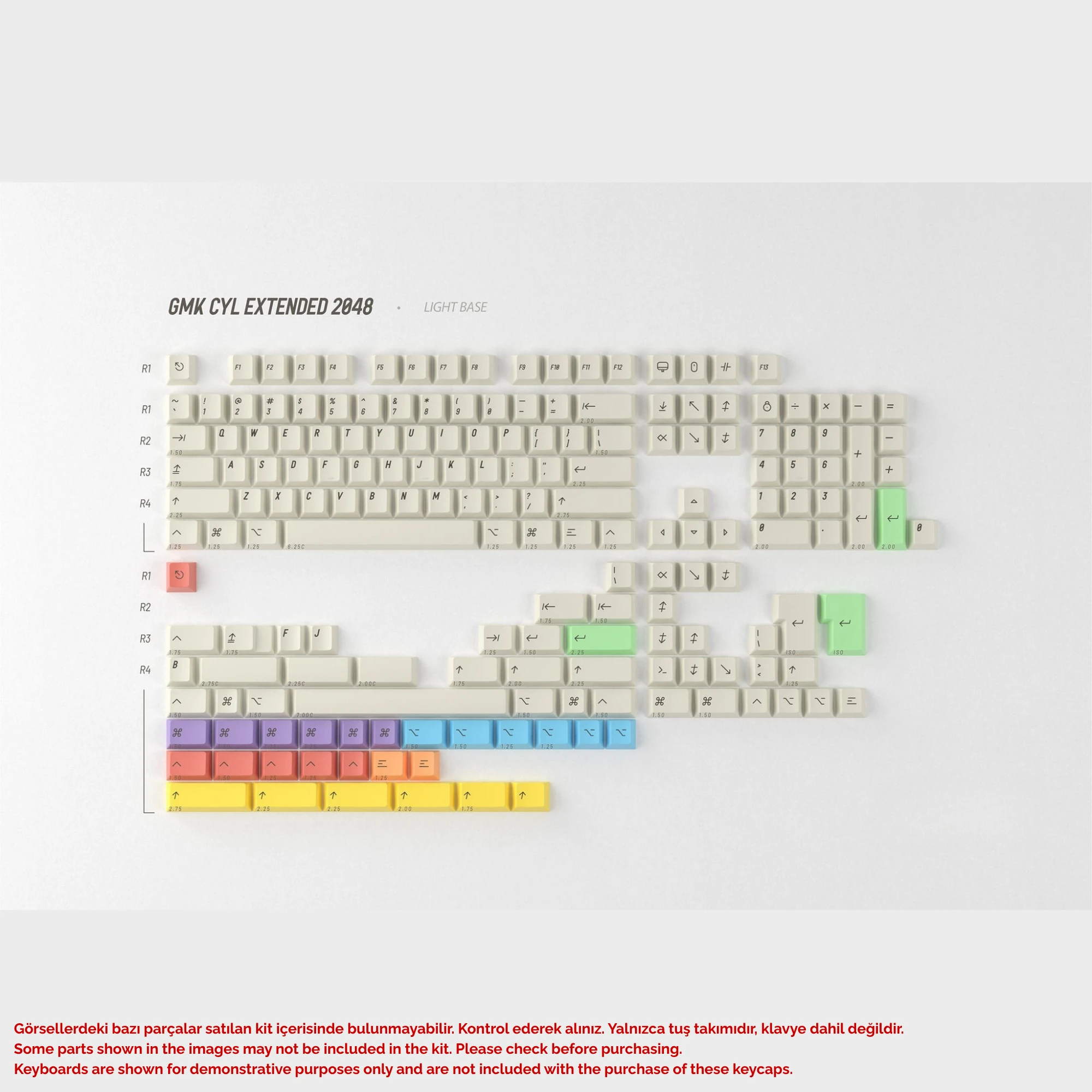 CYL Extended 2048 Keycap Set