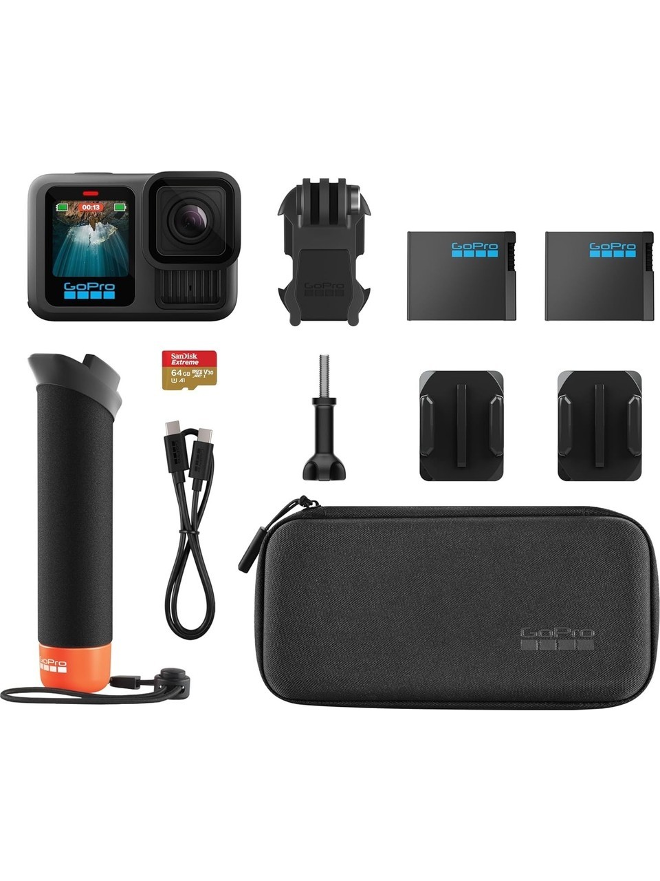 GoPro Hero 13 Black Kamera Bundle Aksesuarlı Kit
