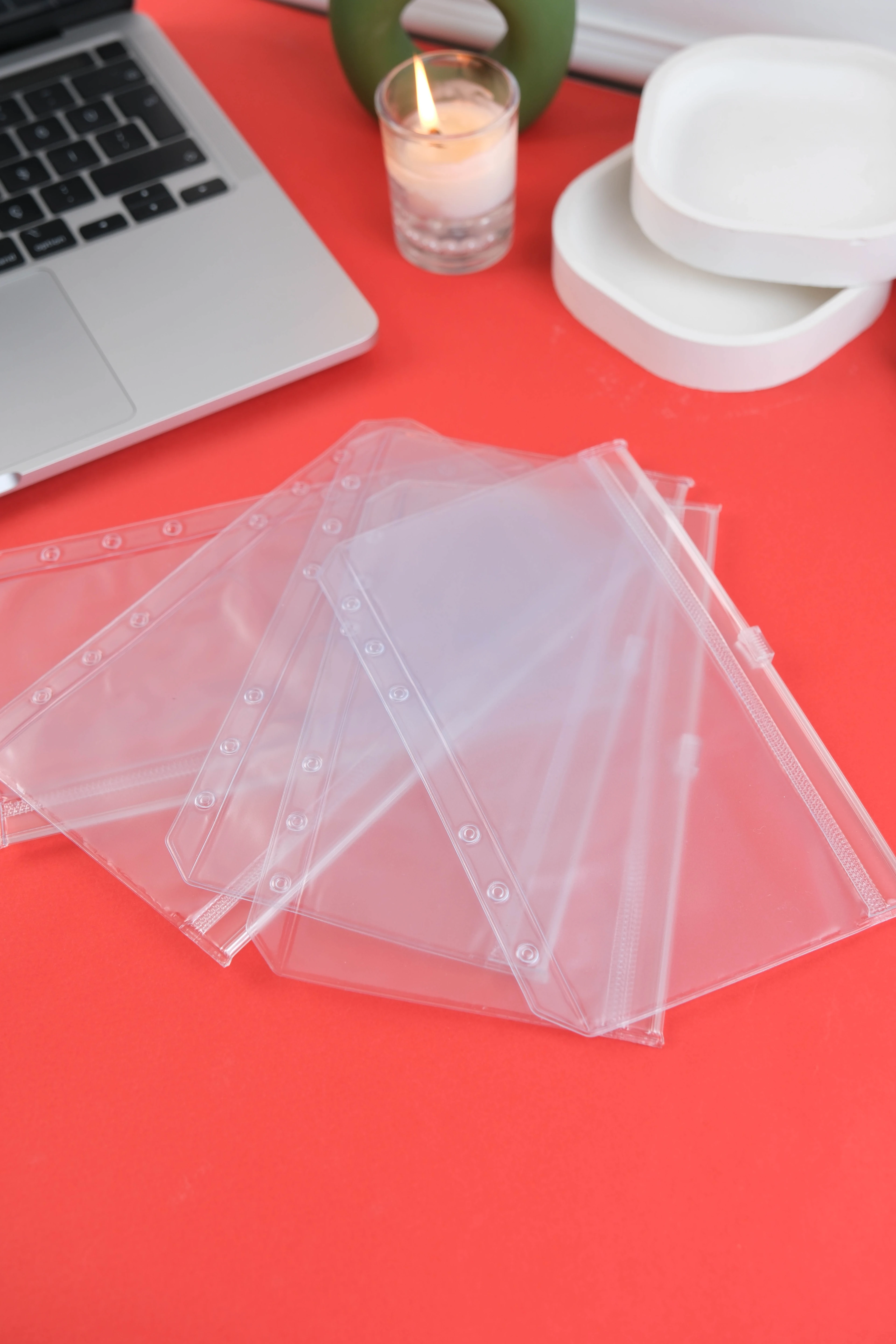 A6 Şeffaf 5'li Kilitli-Fermuarlı PVC Dosya