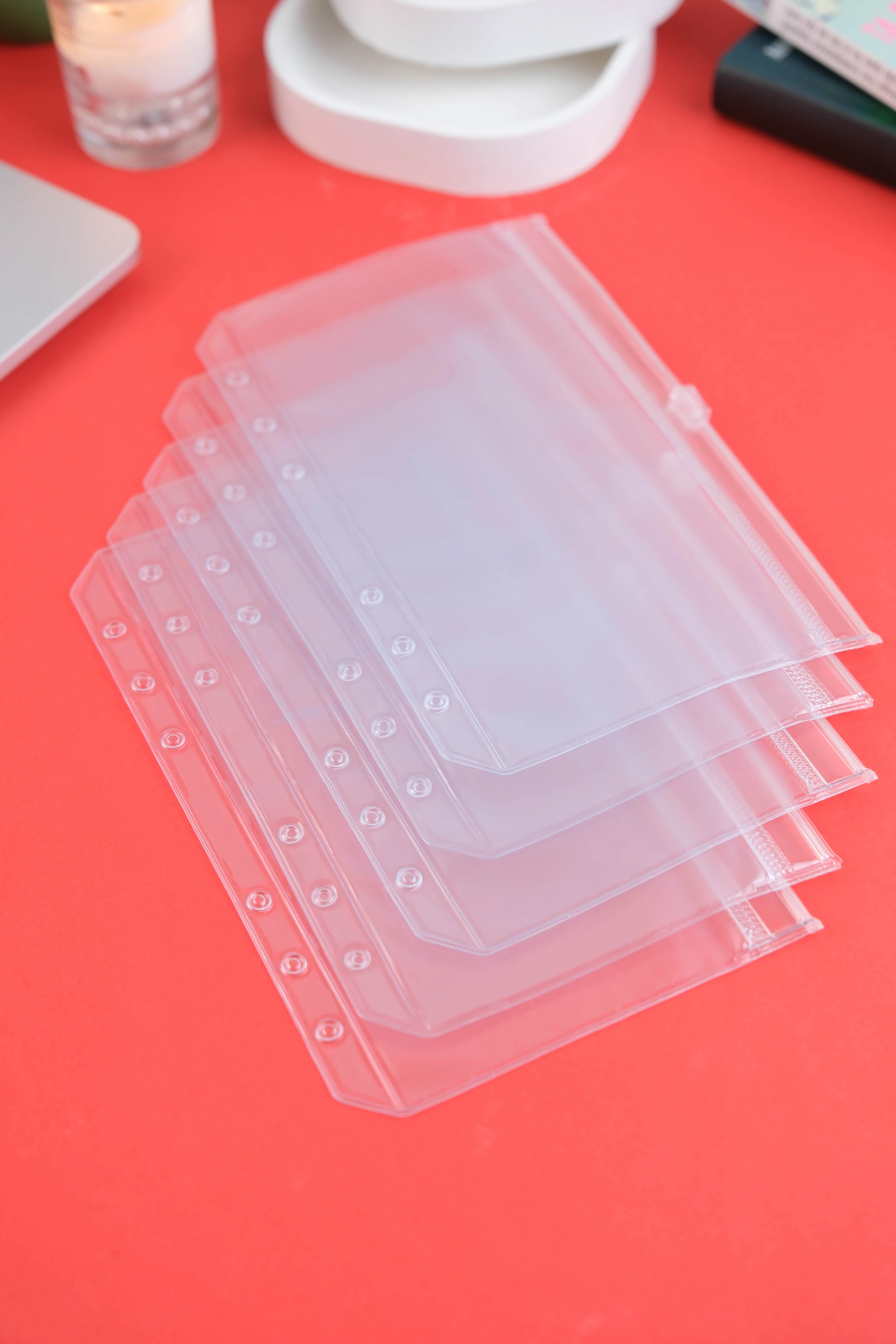 A6 Şeffaf 5'li Kilitli-Fermuarlı PVC Dosya