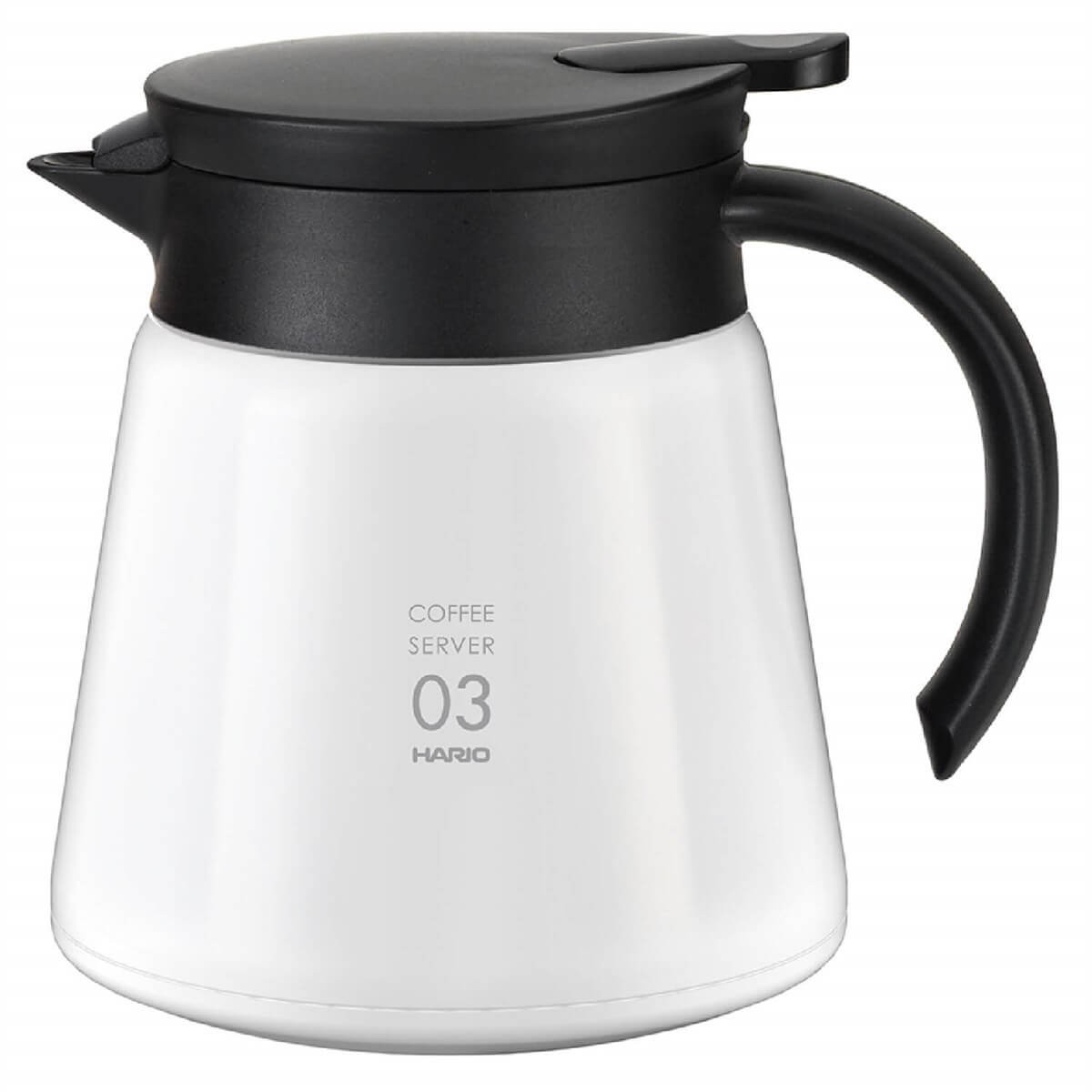 Hario V60 03 Yalıtımlı Paslanmaz Servis Sürahisi Beyaz (750 ml)