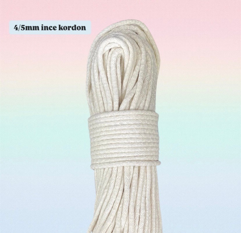 ince kordon ip - ekru (500gr/50metre)